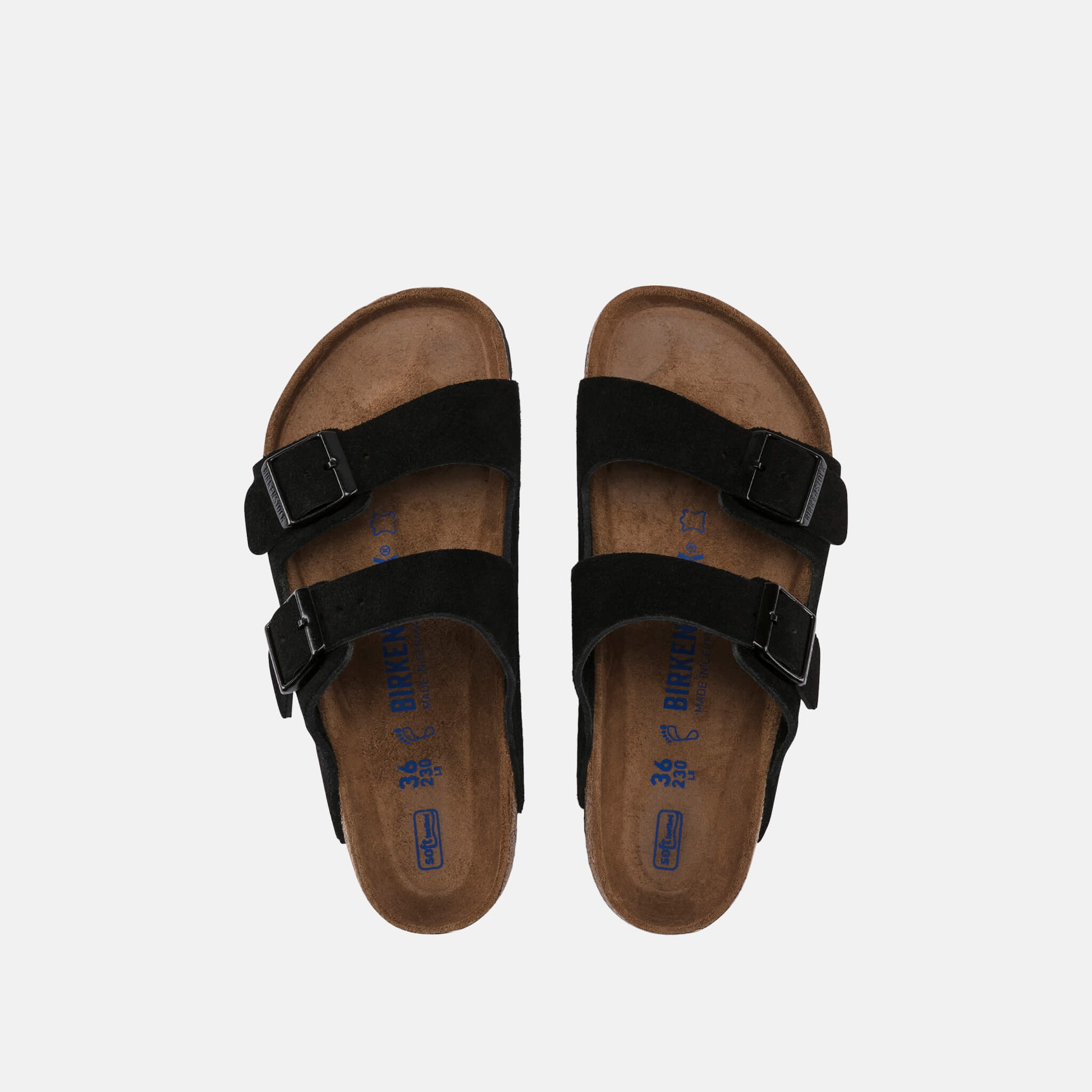 Černé pantofle Birkenstock Arizona SFB Suede Leather