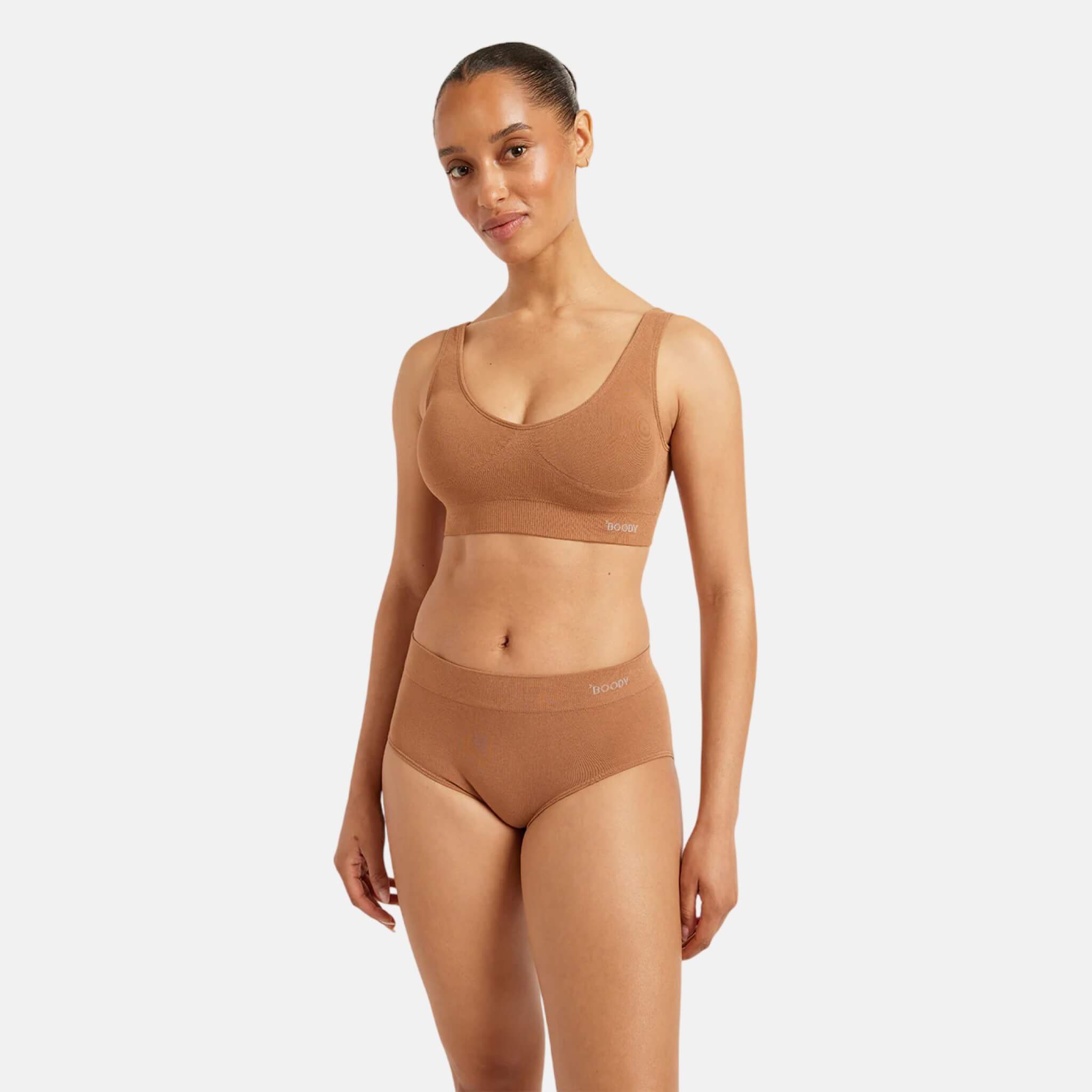 Hnědá podprsenka Boody Padded Shaper Bra