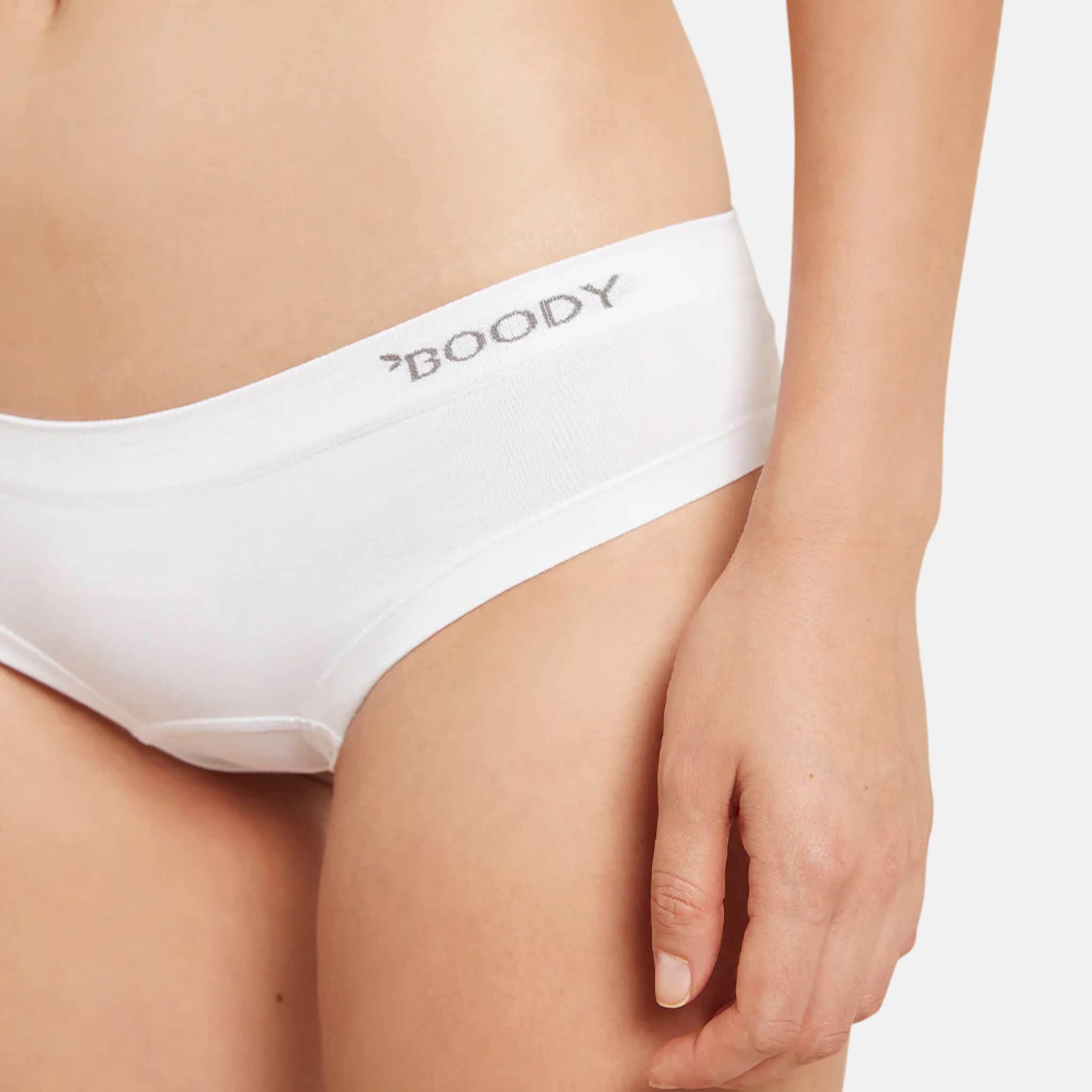 Bílé kalhotky Boody Brazilian Bikini