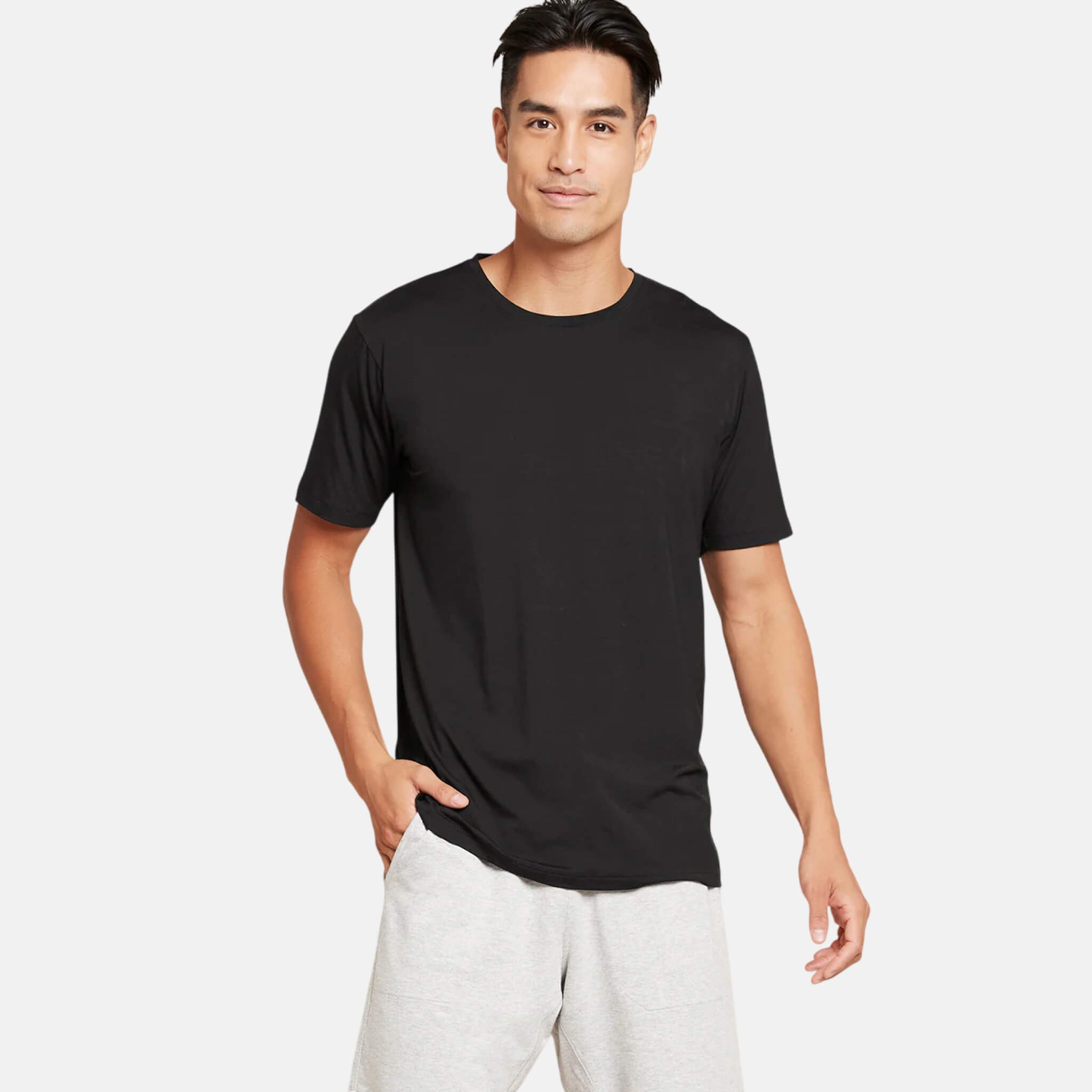 Pánské černé tričko Boody Crew Neck T-shirt