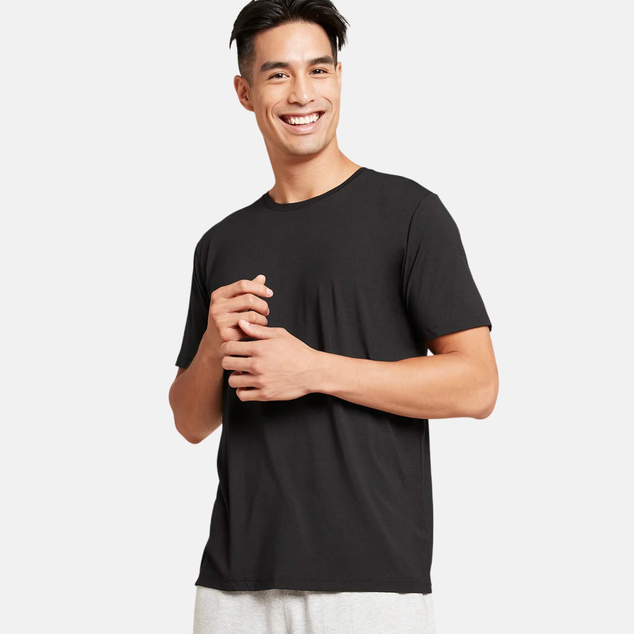 Pánské černé tričko Boody Crew Neck T-shirt