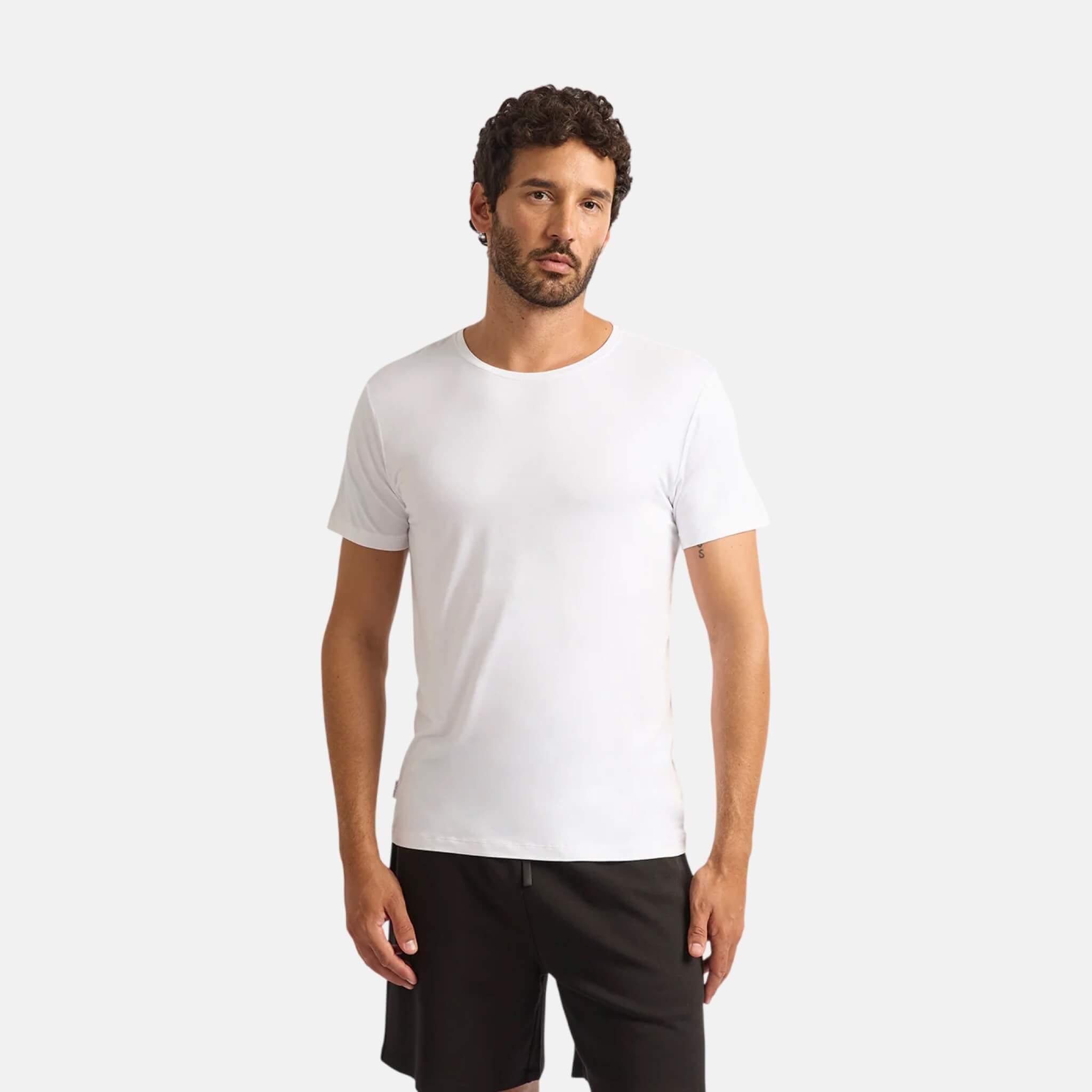 Pánské bílé tričko Boody Crew Neck T-shirt