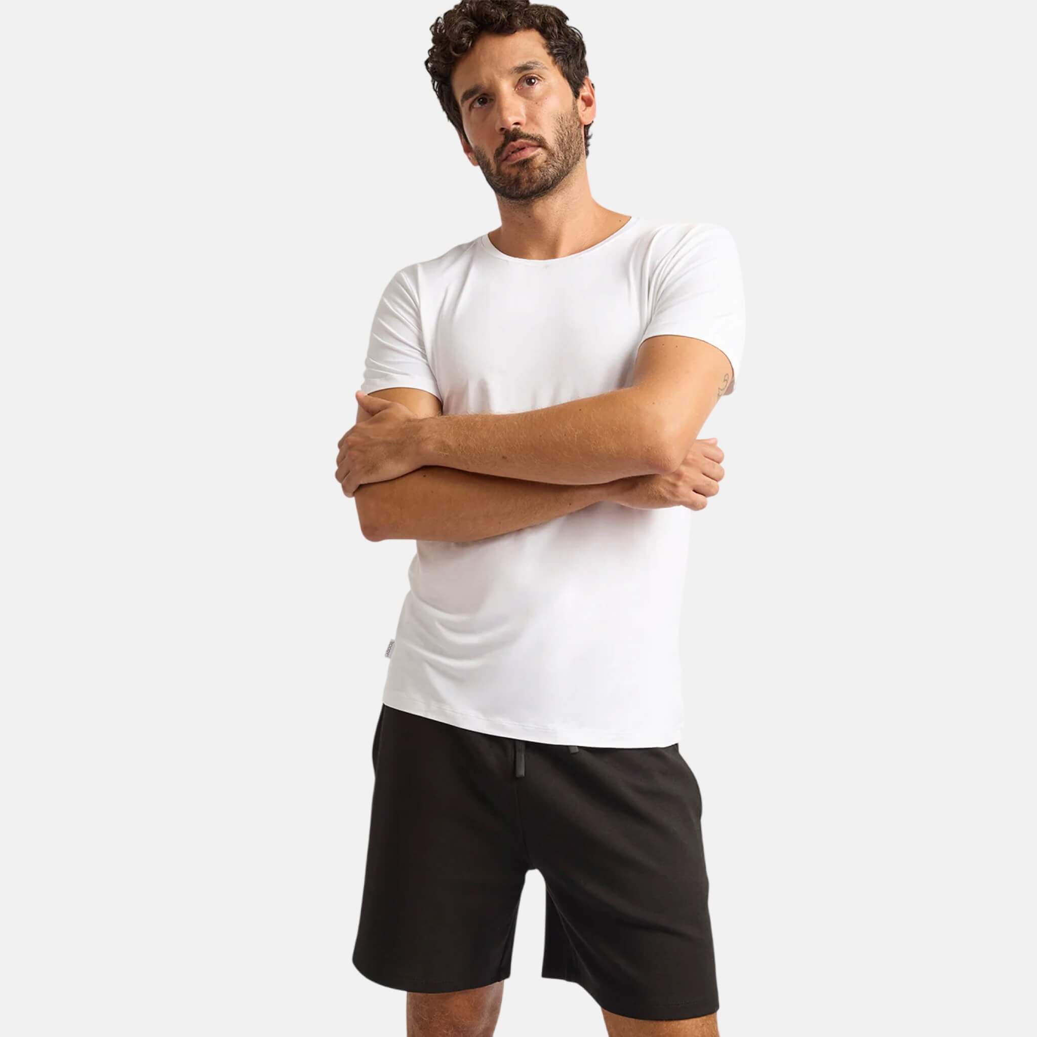 Pánské bílé tričko Boody Crew Neck T-shirt