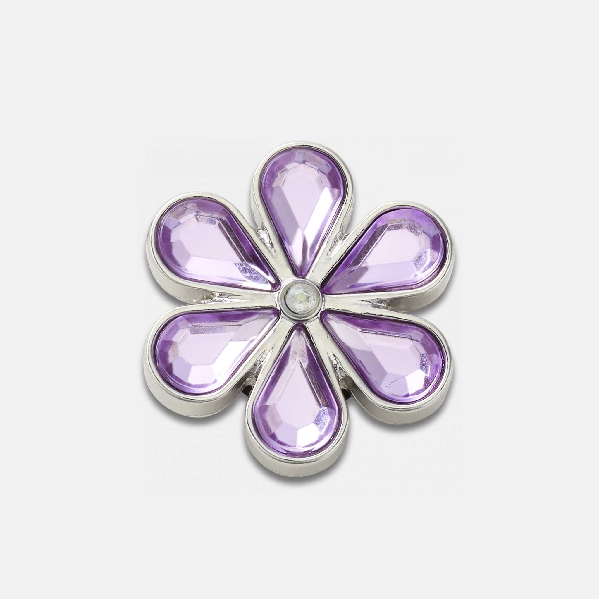 Odznáček Jibbitz - Purple Blinged Out Daisy