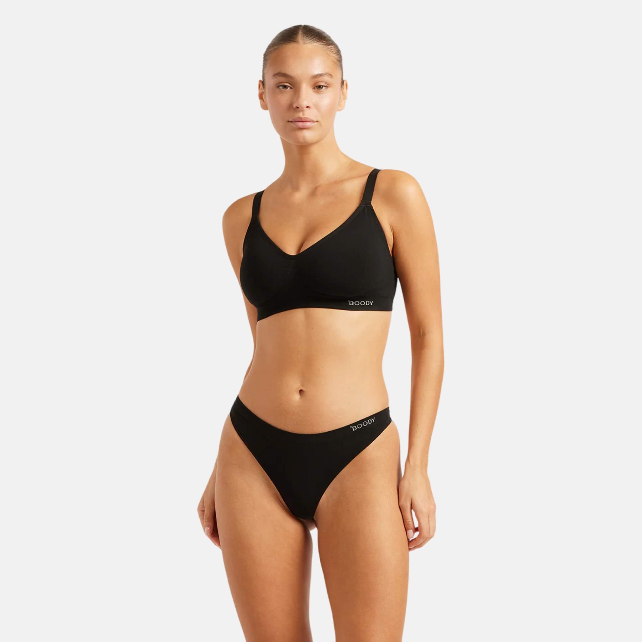 Černé kalhotky Boody G-String