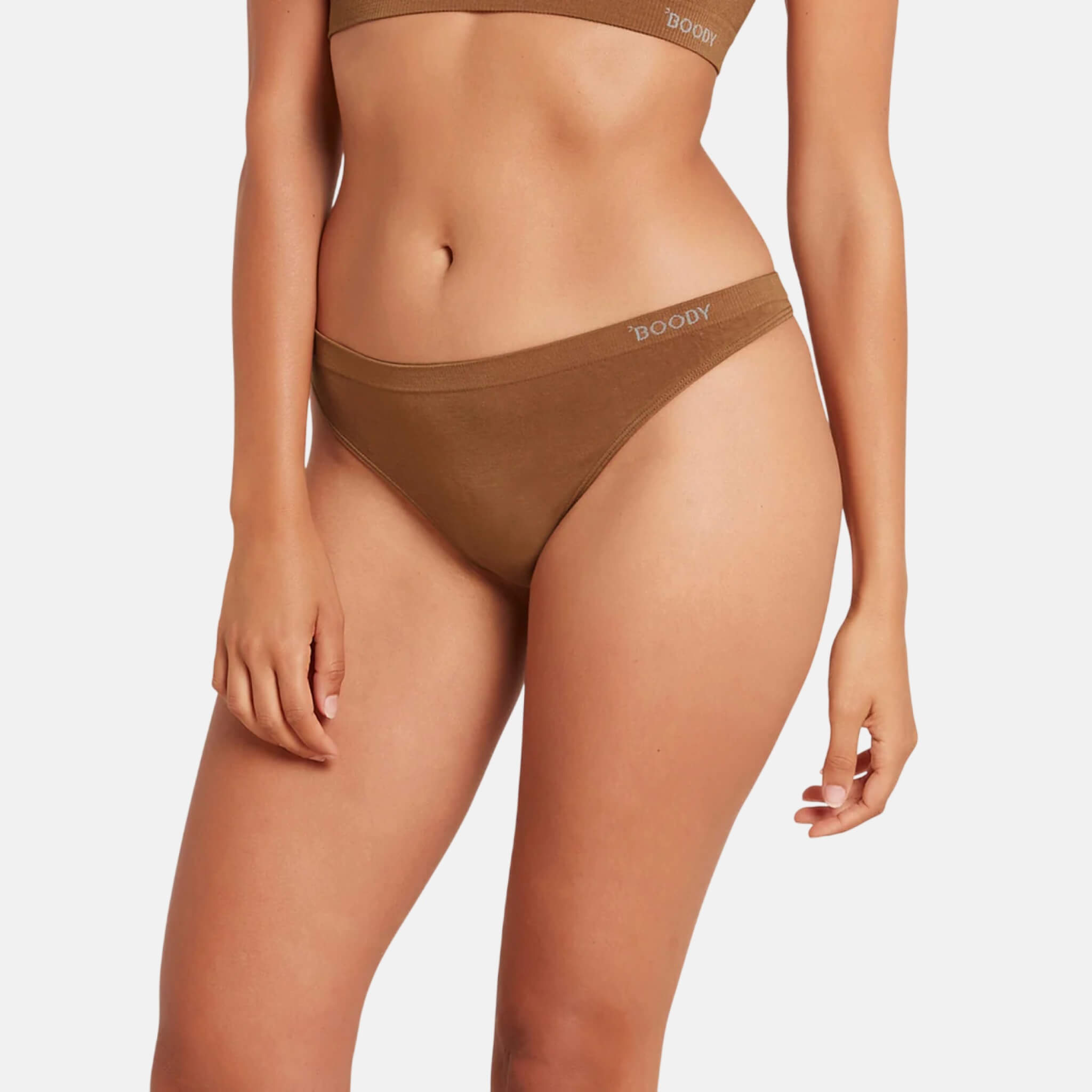 Hnědé kalhotky Boody G-String