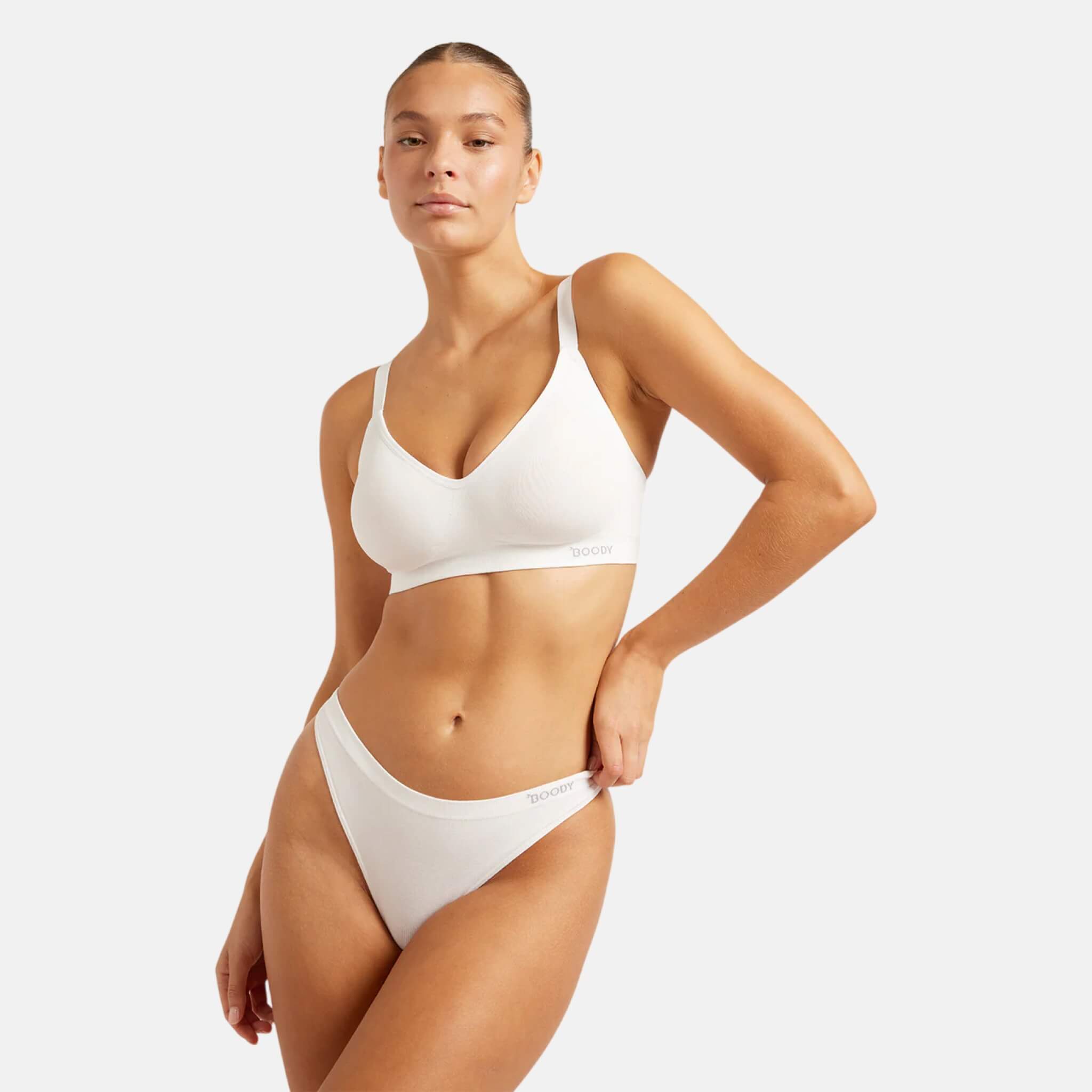 Bílé kalhotky Boody G-String