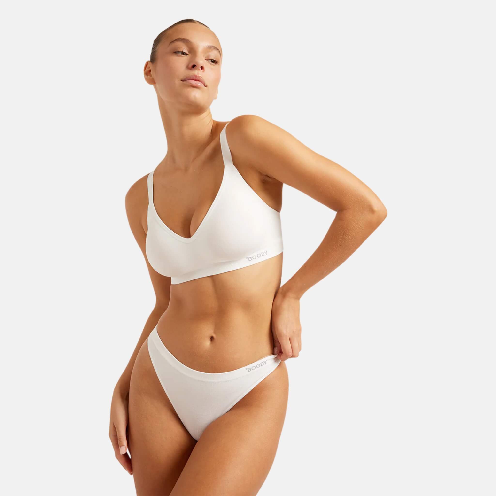 Bílé kalhotky Boody G-String