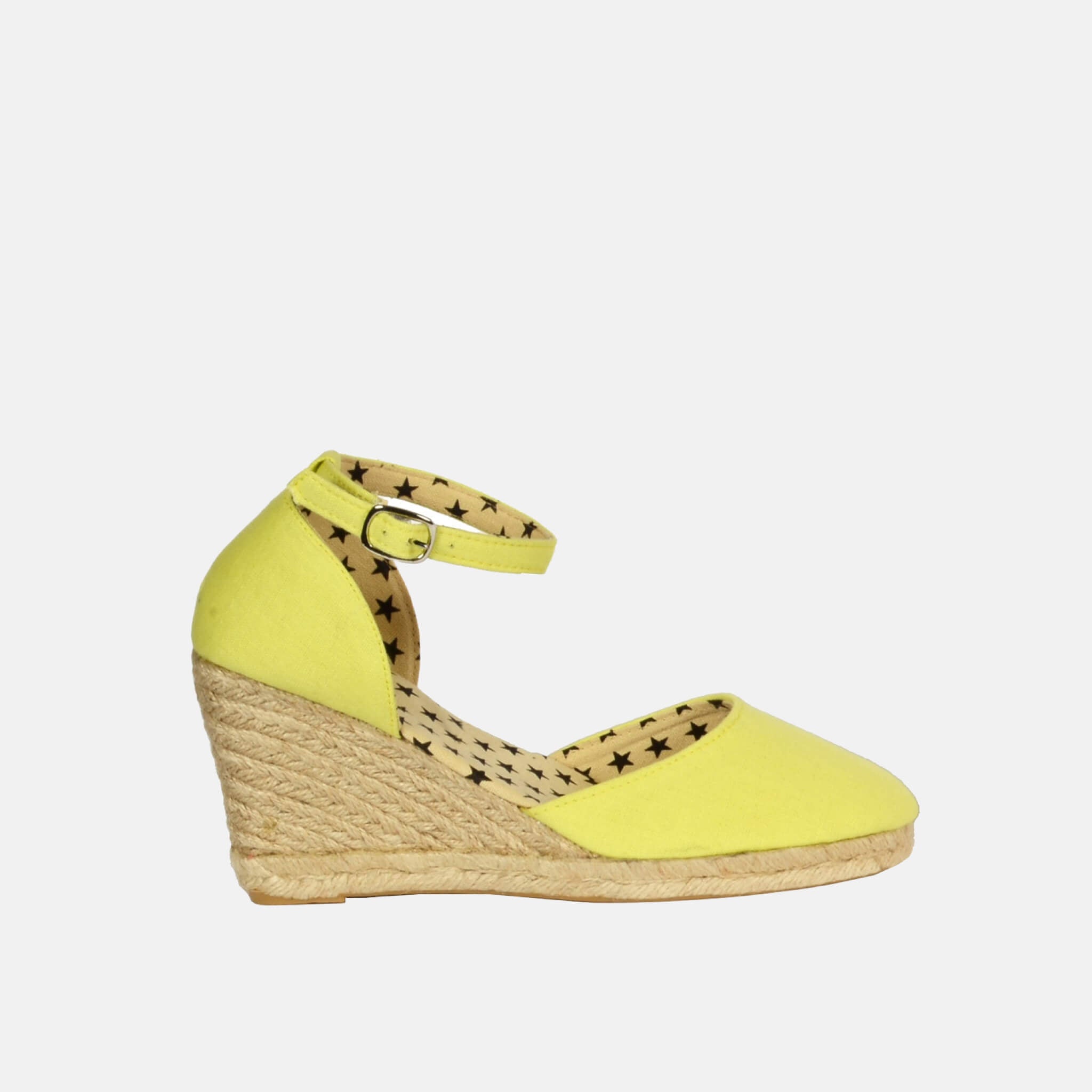 Jute Wedge With Ankle Strap Lime