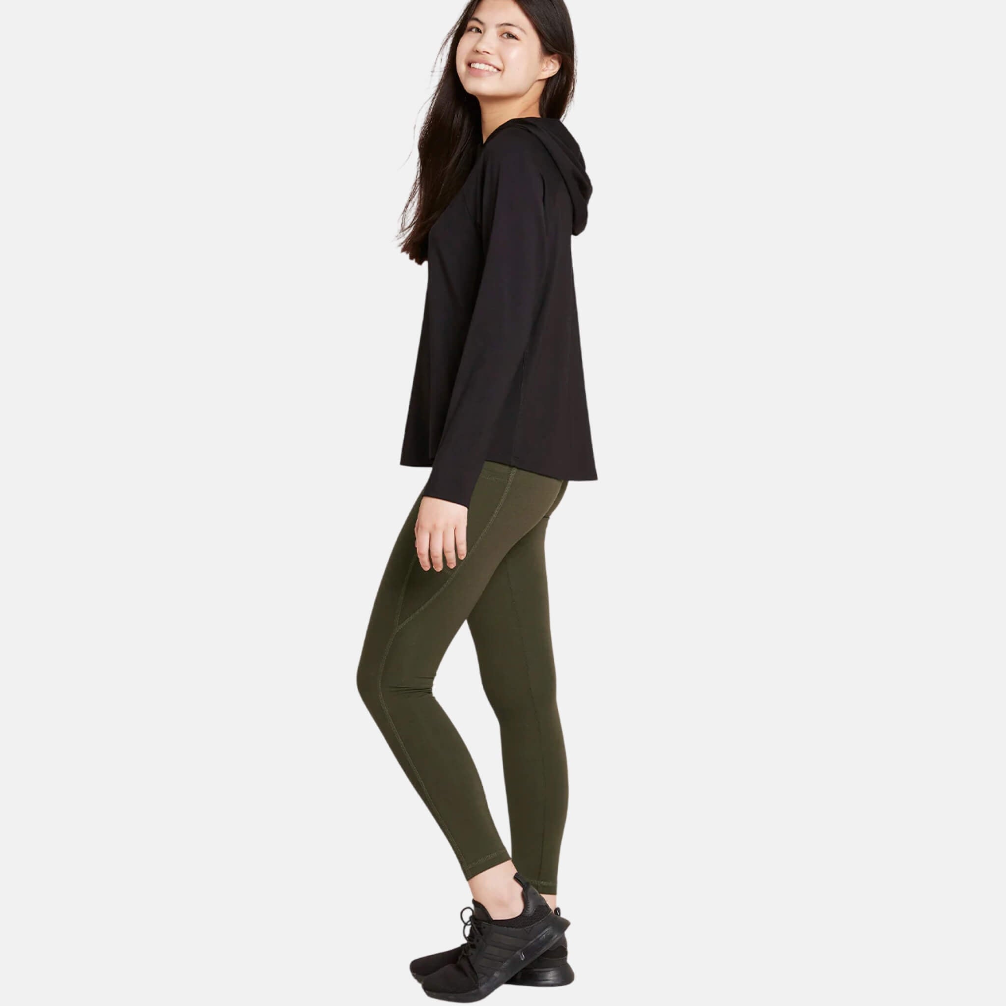 Dámské černé tričko Boody Women's Long Sleeve Hooded T-Shirt