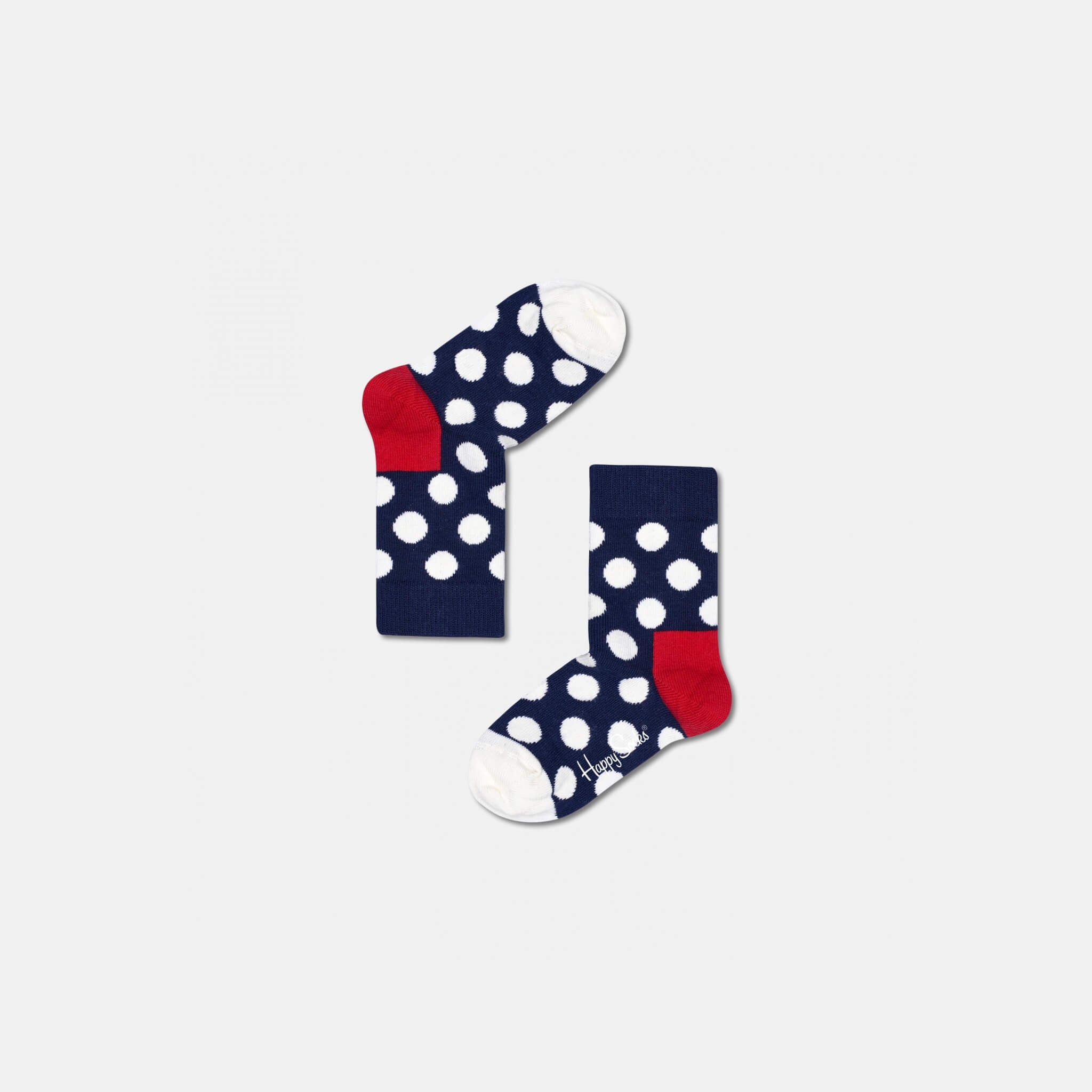 Dětské modré ponožky Happy Socks s puntíky, vzor Big Dot