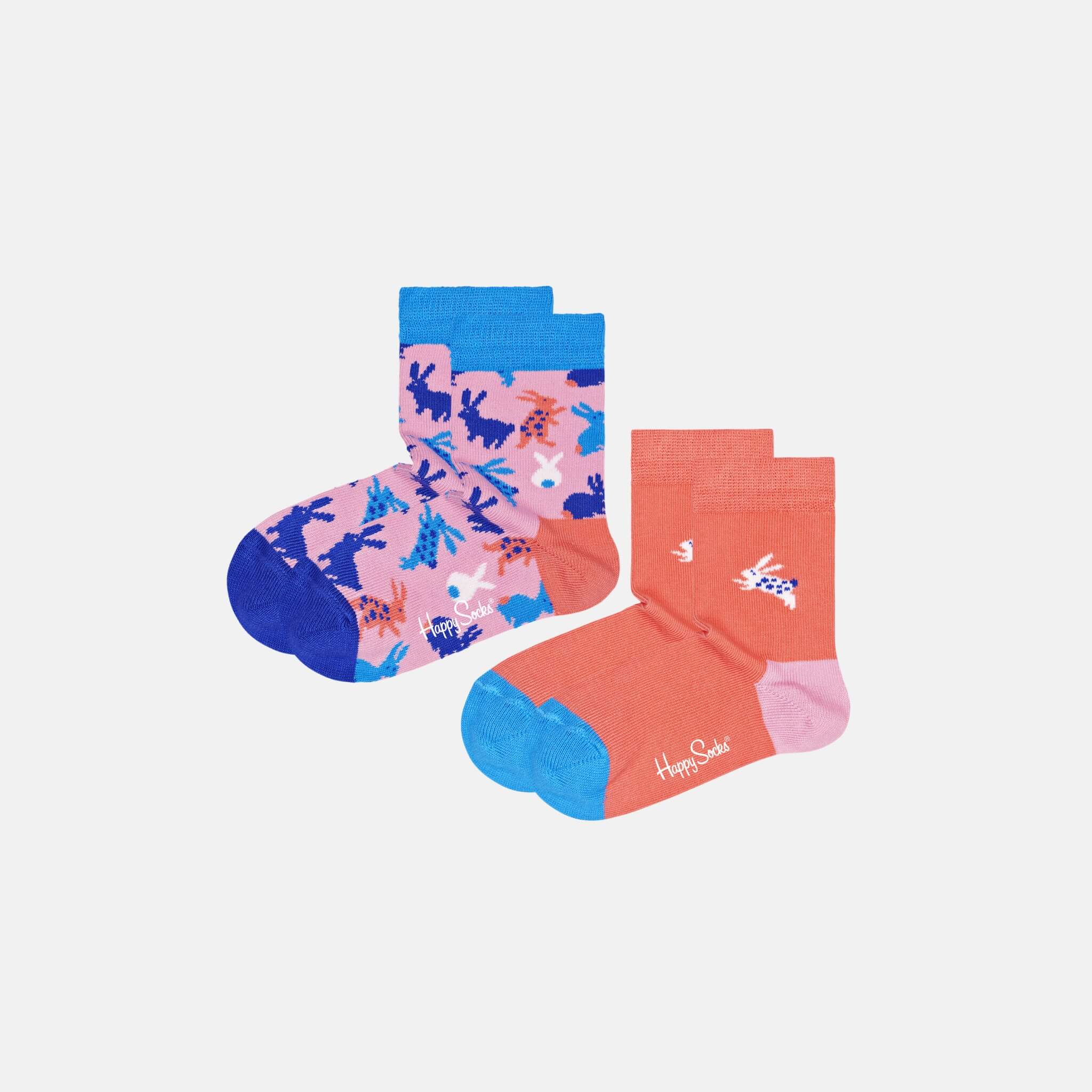 Dětské ponožky Happy Socks s králíčky, vzor Bunny - 2 páry