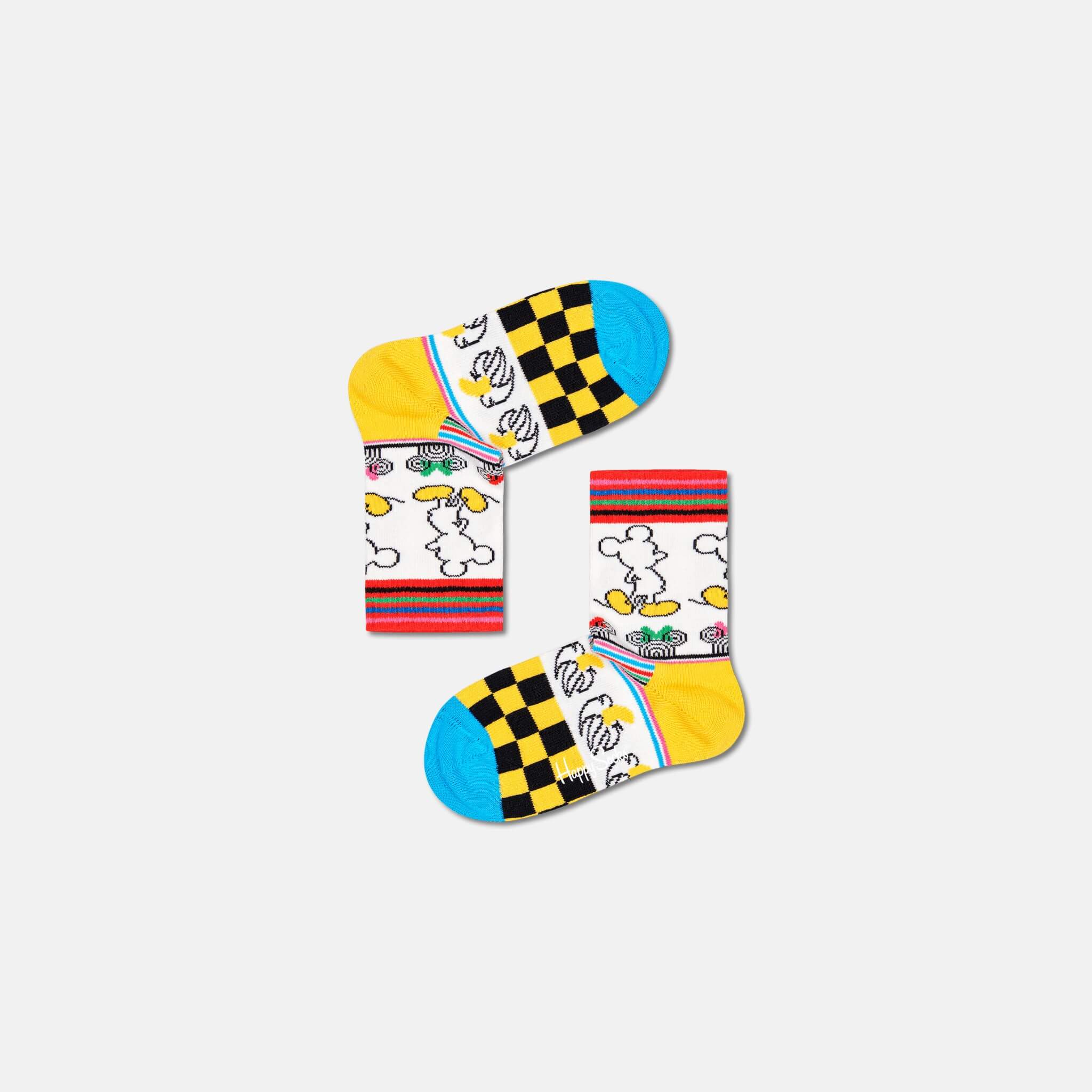 Dětské barevné ponožky Happy Socks x Disney, vzor Sunny Sketch