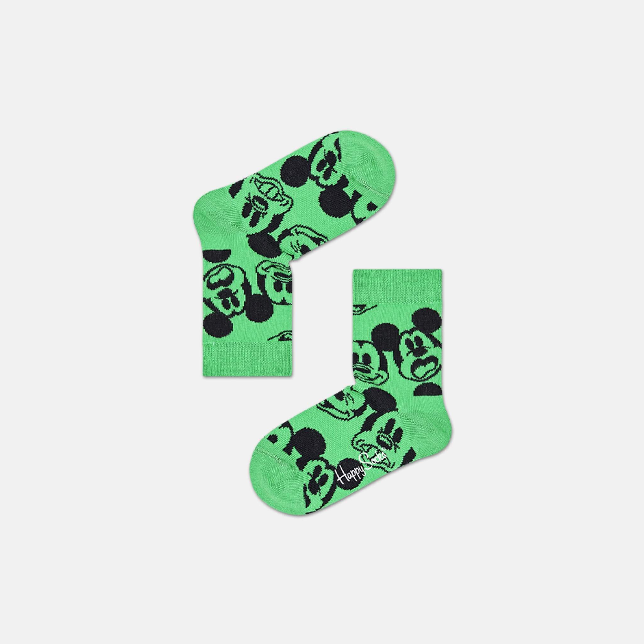 Dětské zelené ponožky s Mickey Mousem, Happy Socks x Disney