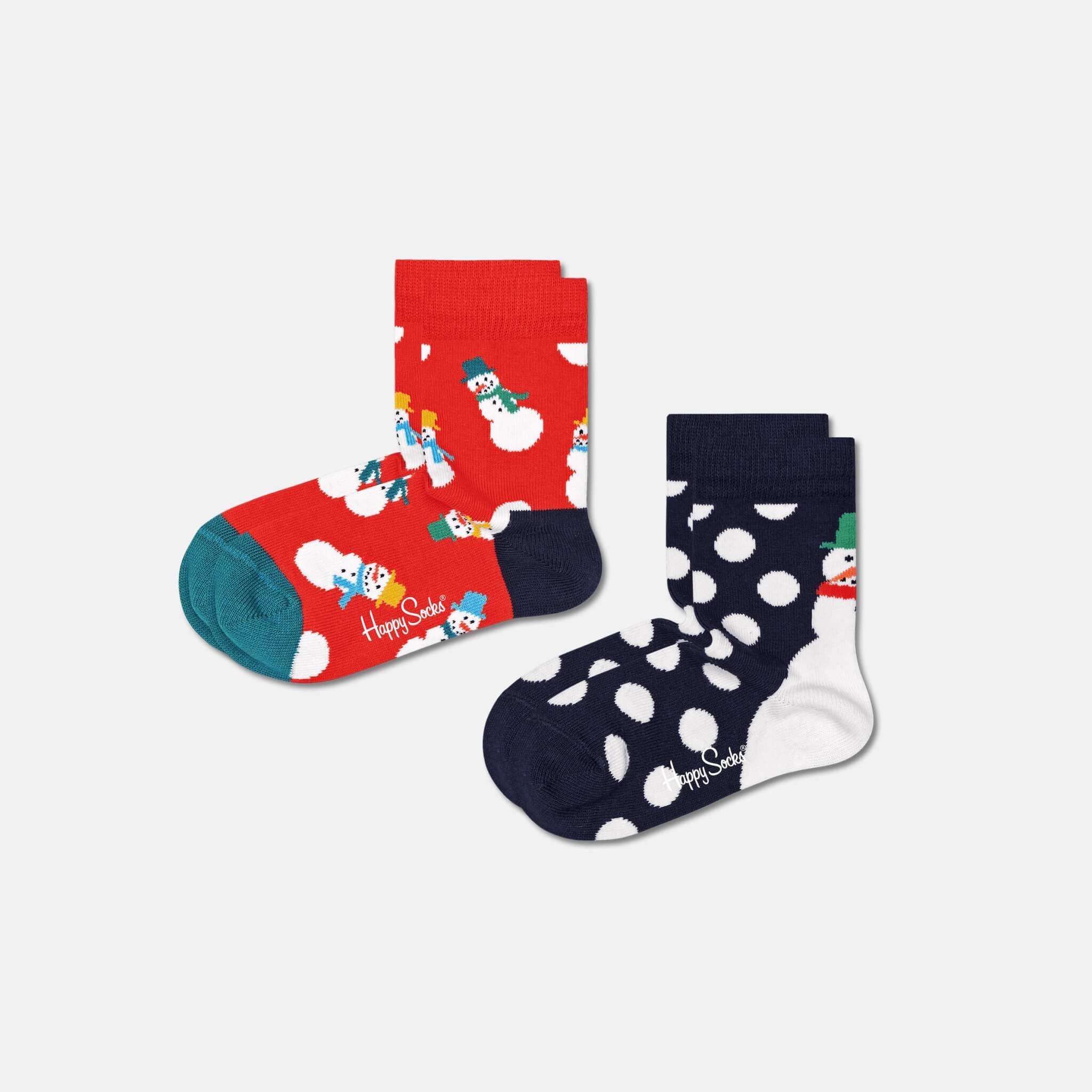 Dětské ponožky Happy Socks se sněhulákem, vzor Snowman - 2 páry