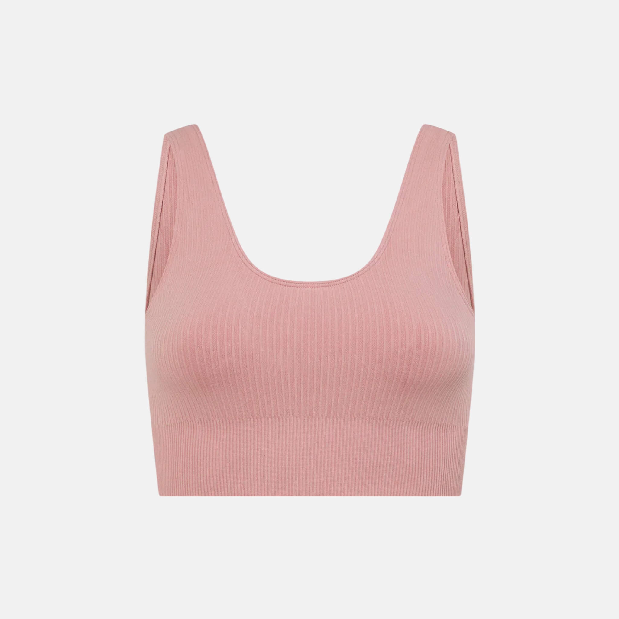 Růžová podprsenka Boody Ribbed Seamless Bra