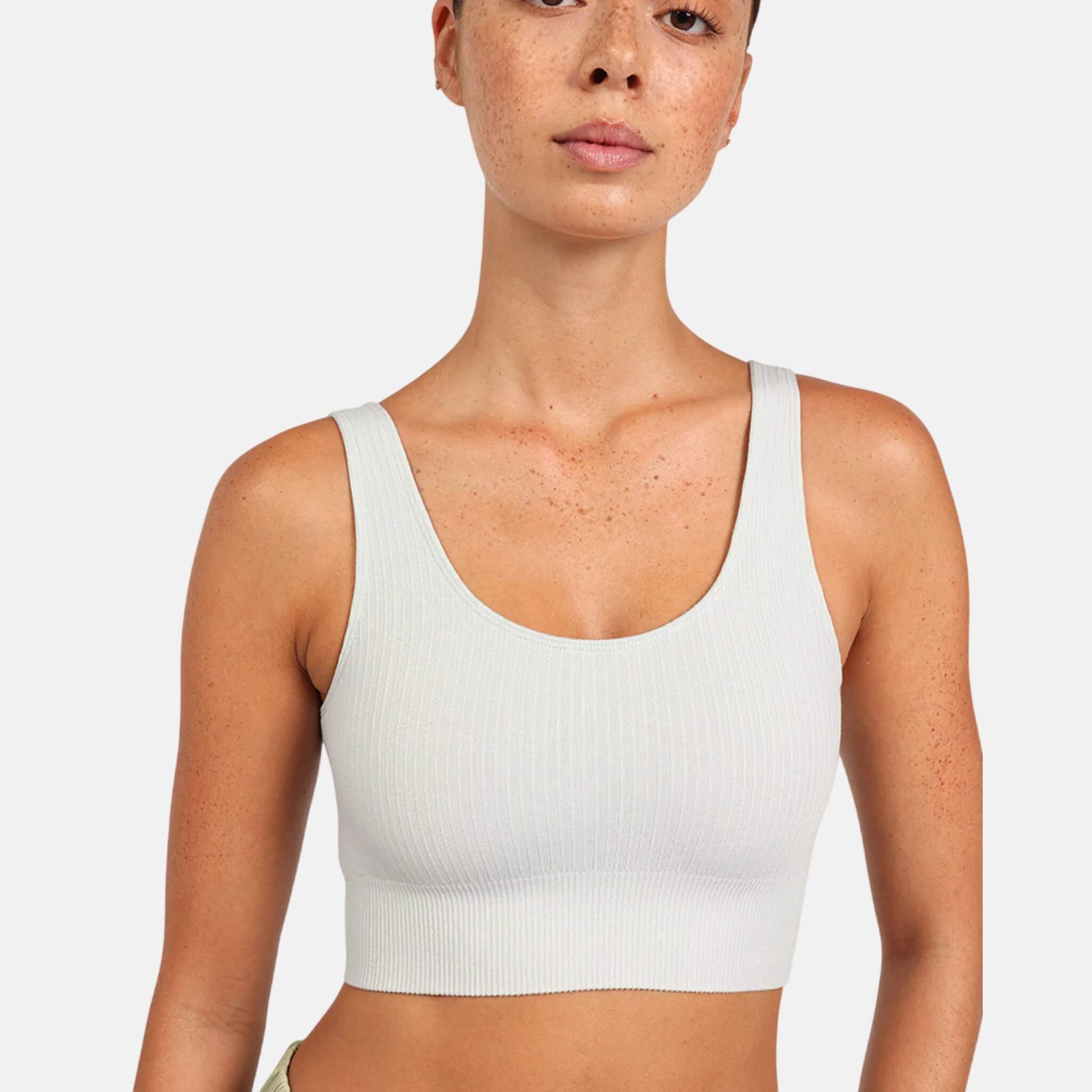 Světle šedá podprsenka Boody Ribbed Seamless Bra