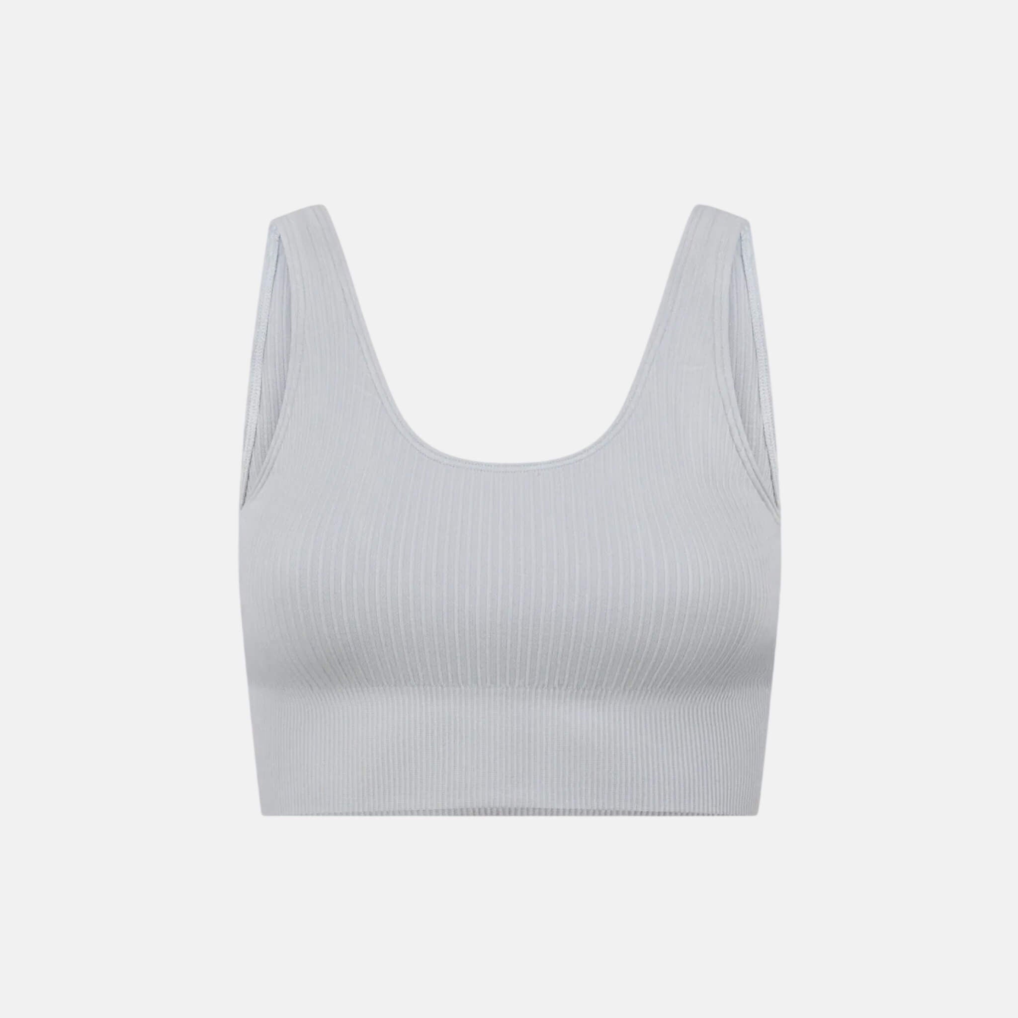 Světle šedá podprsenka Boody Ribbed Seamless Bra