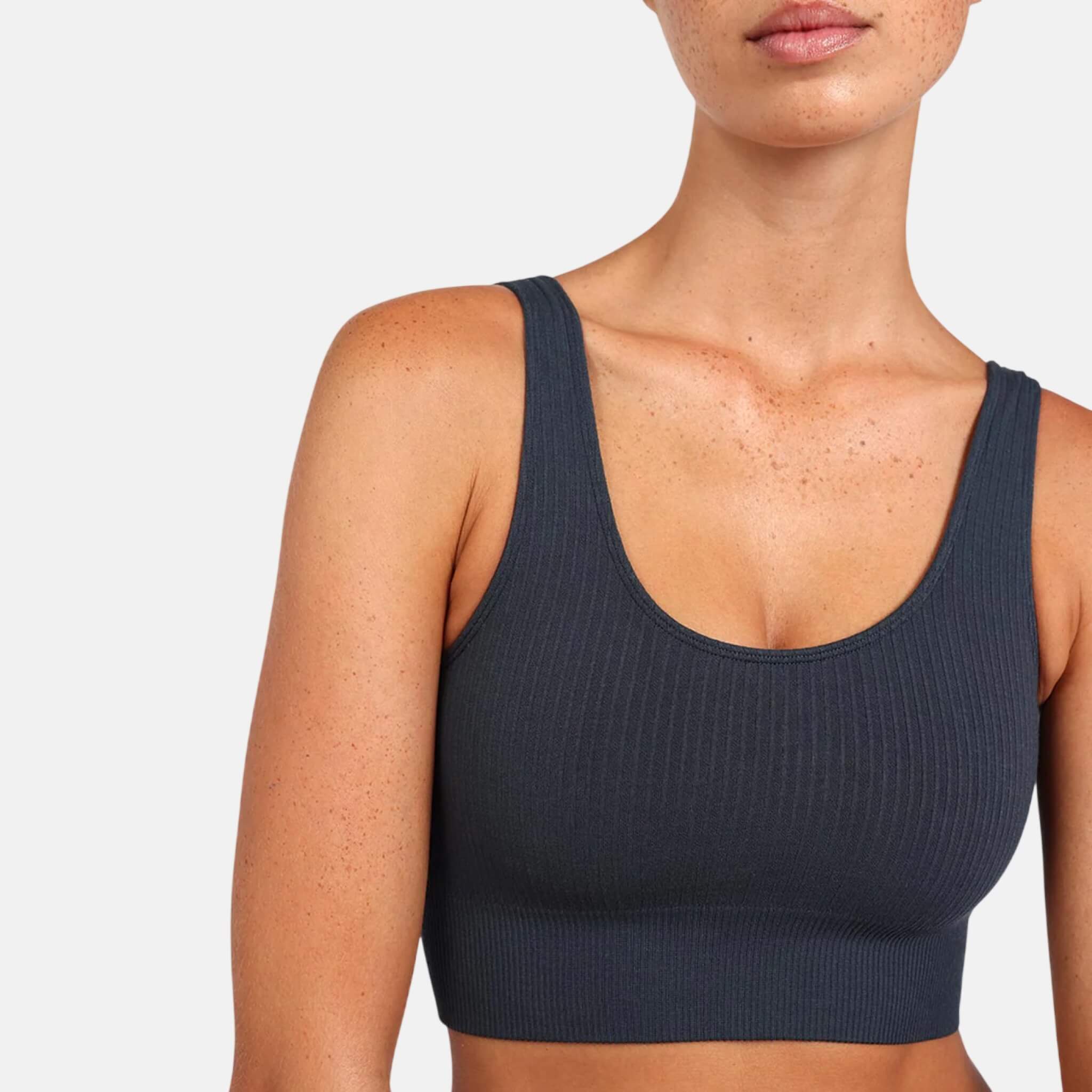 Šedá podprsenka Boody Ribbed Seamless Bra