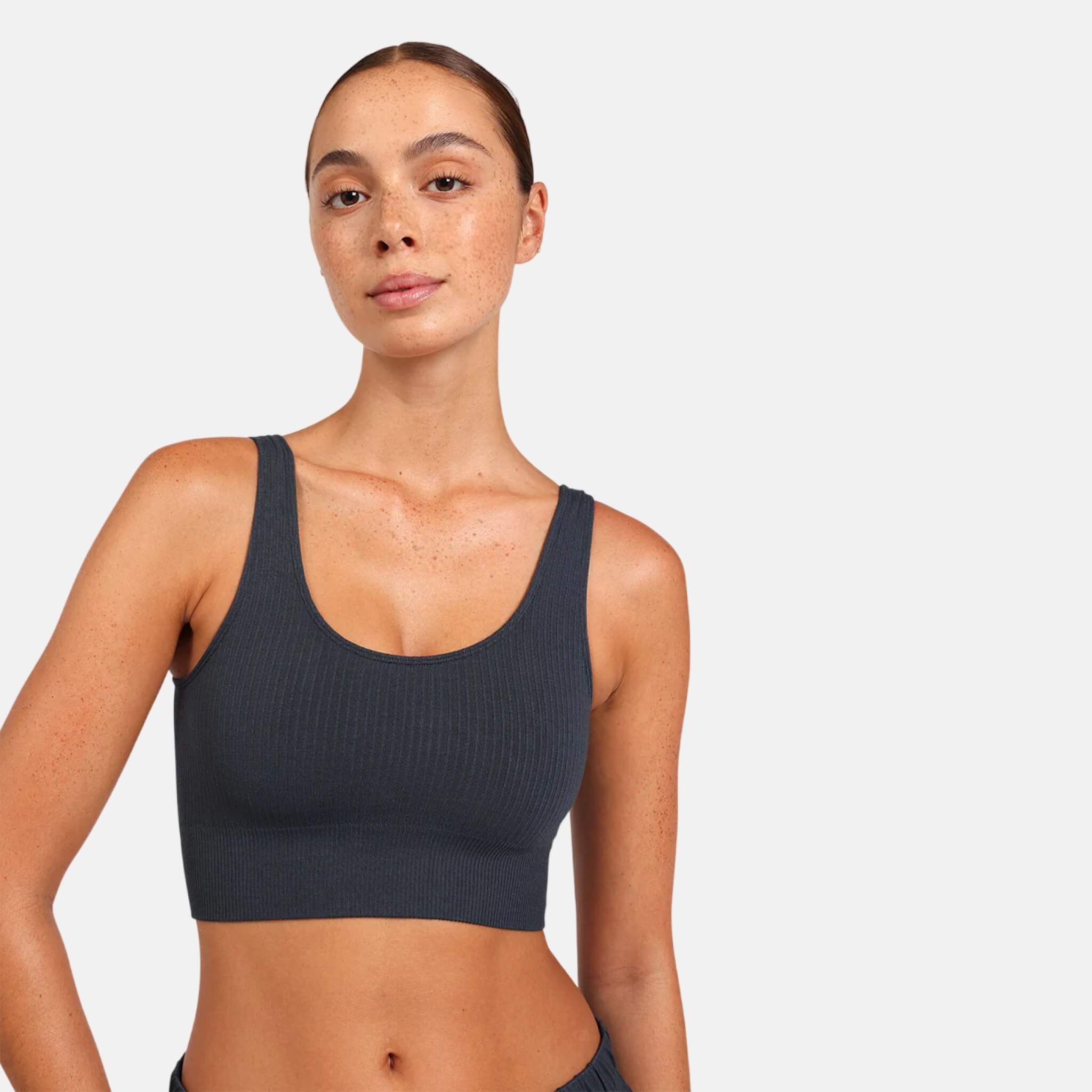 Šedá podprsenka Boody Ribbed Seamless Bra