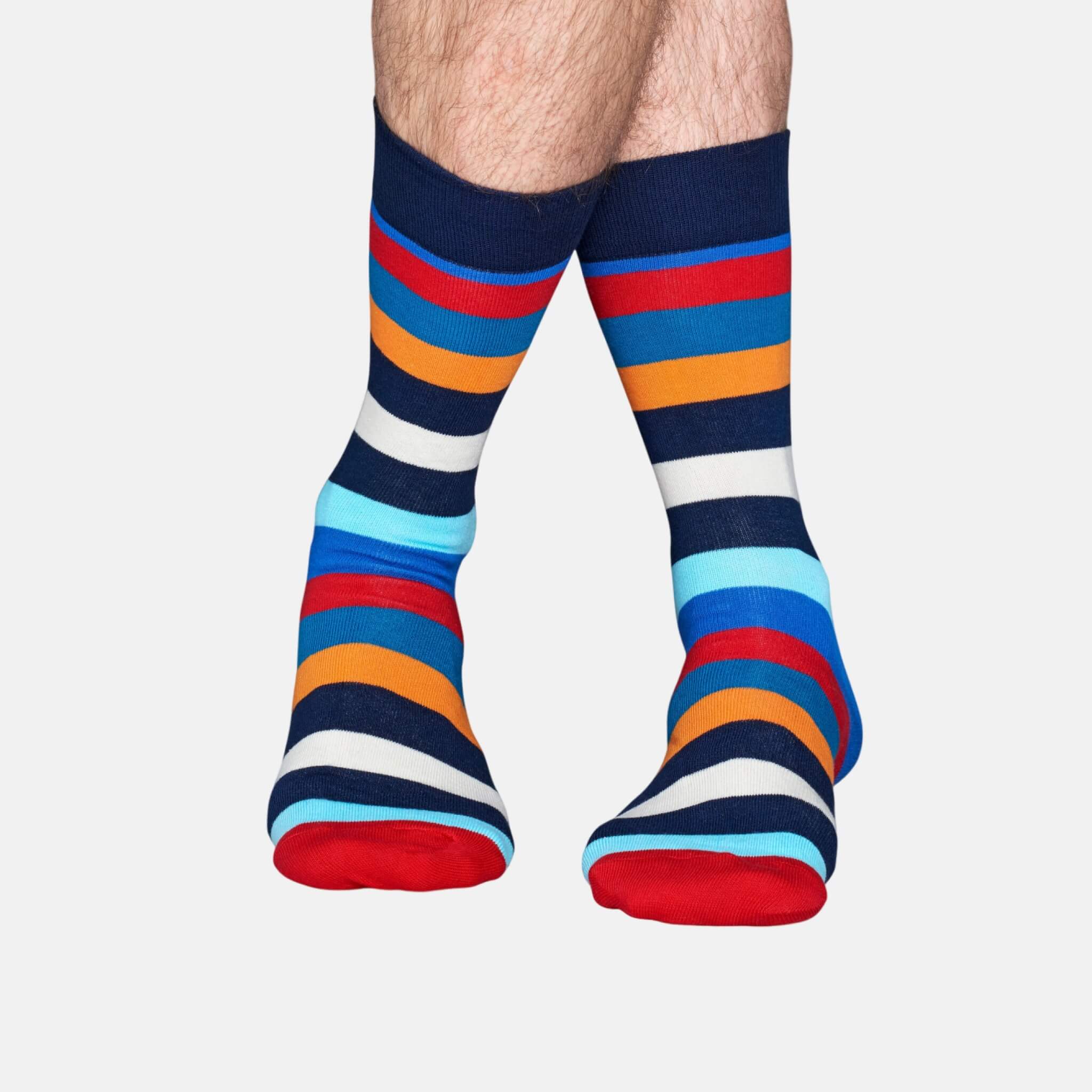 Barevné pruhované ponožky Happy Socks, vzor Stripe