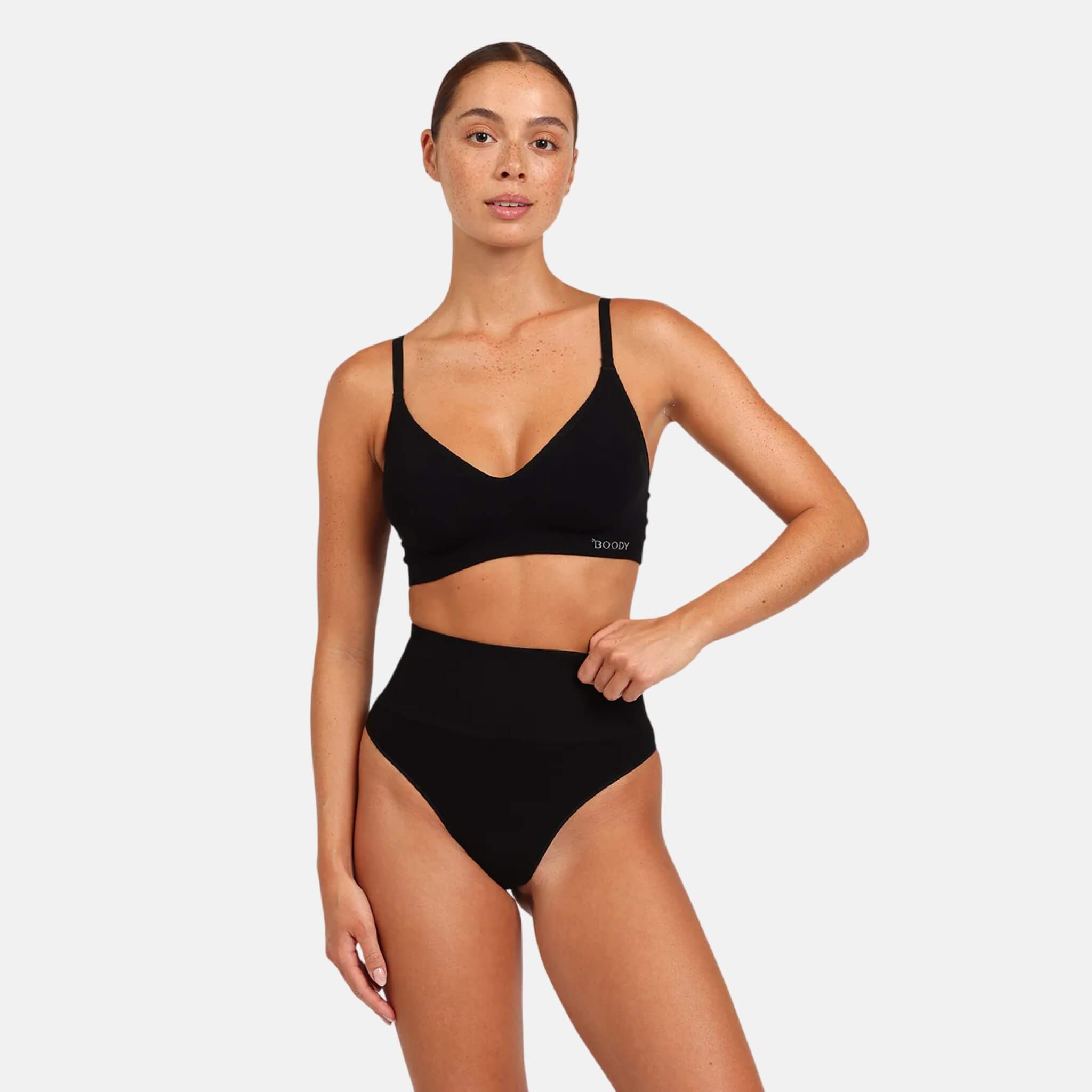Černé kalhotky Boody Shaper High Waist G-String