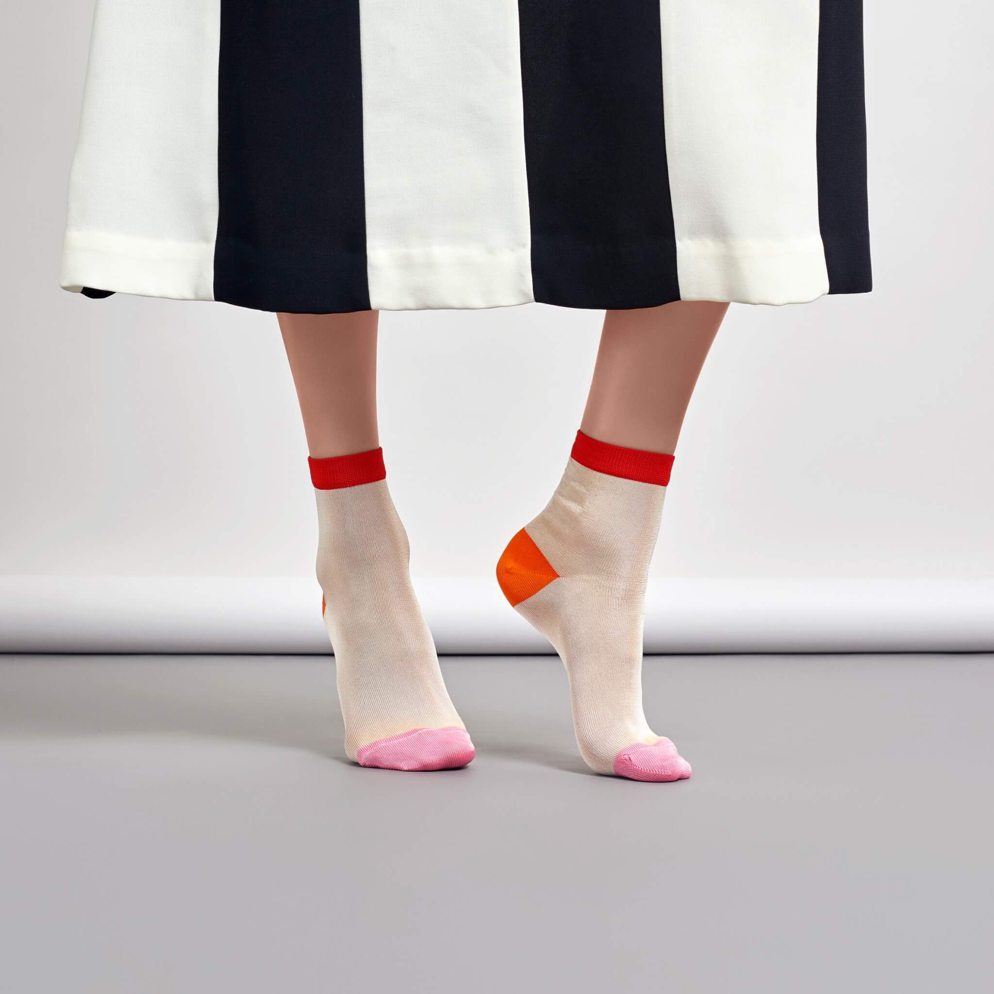 Dámské krémové ponožky Happy Socks Grace // kolekce Hysteria