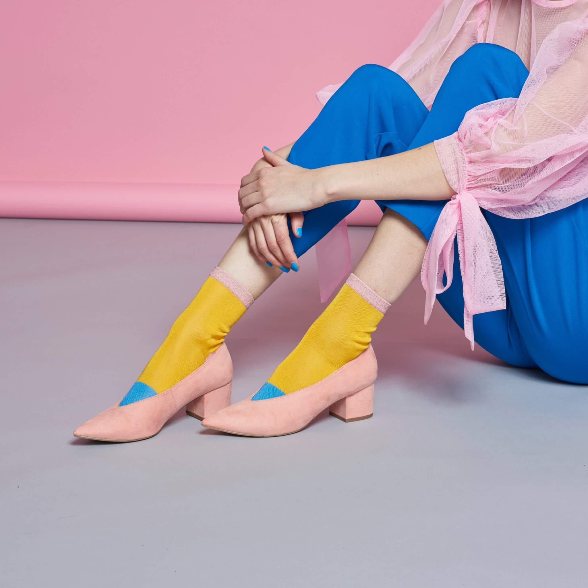 Dámské žluté ponožky Happy Socks Liza  // kolekce Hysteria