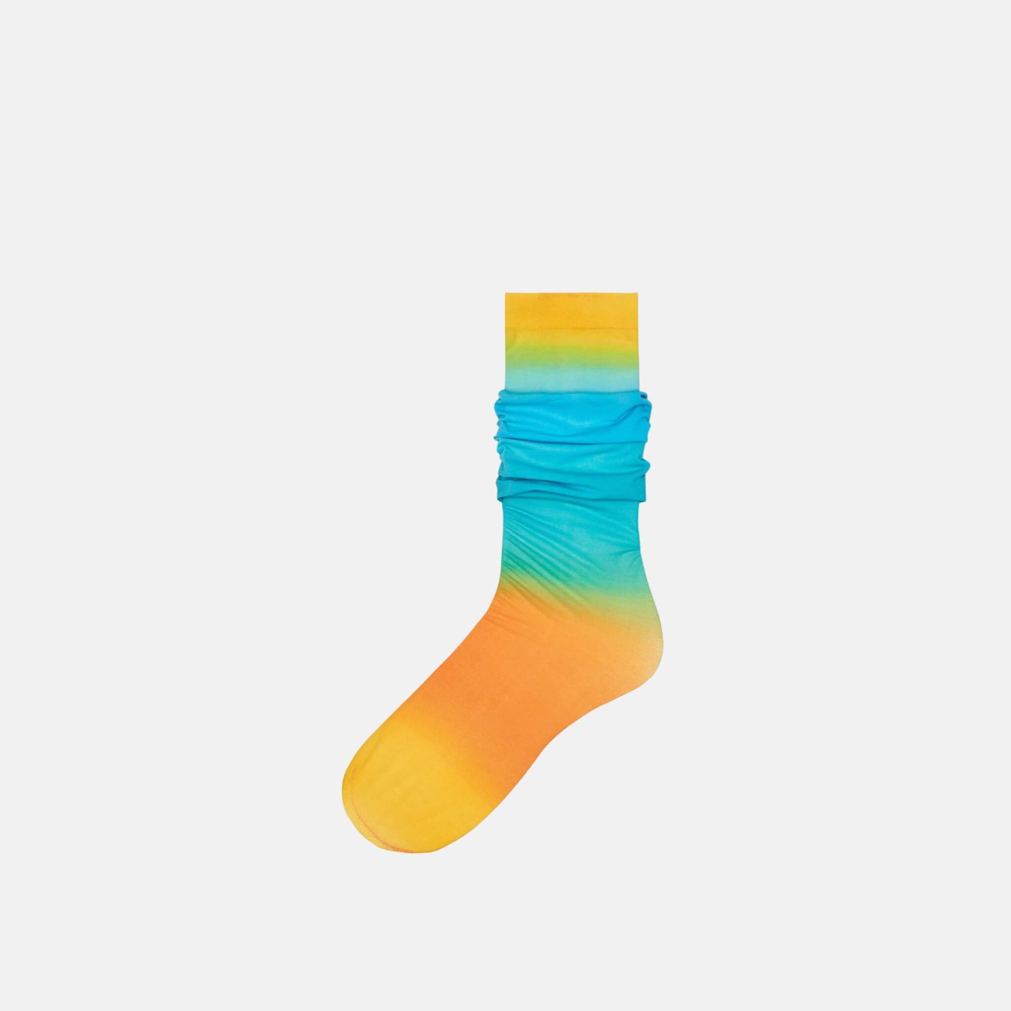 Dámské žluto-modré podkolenky Happy Socks Mia  // kolekce Hysteria