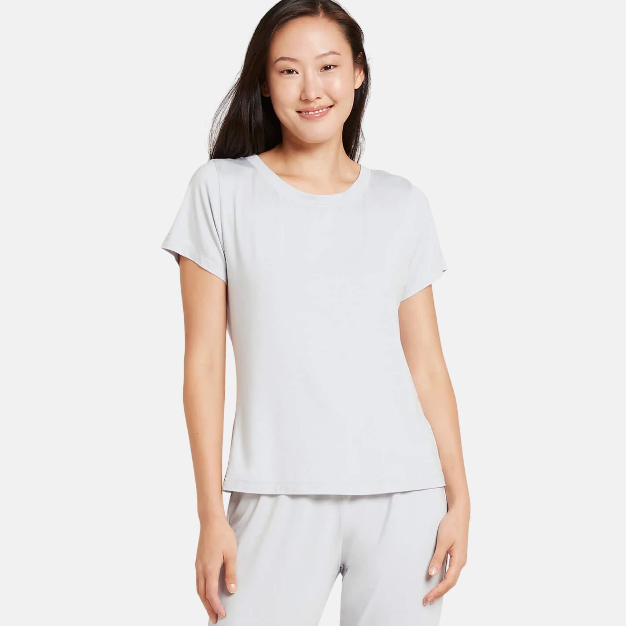 Dámské světle šedé tričko Boody Goodnight Sleep Tee