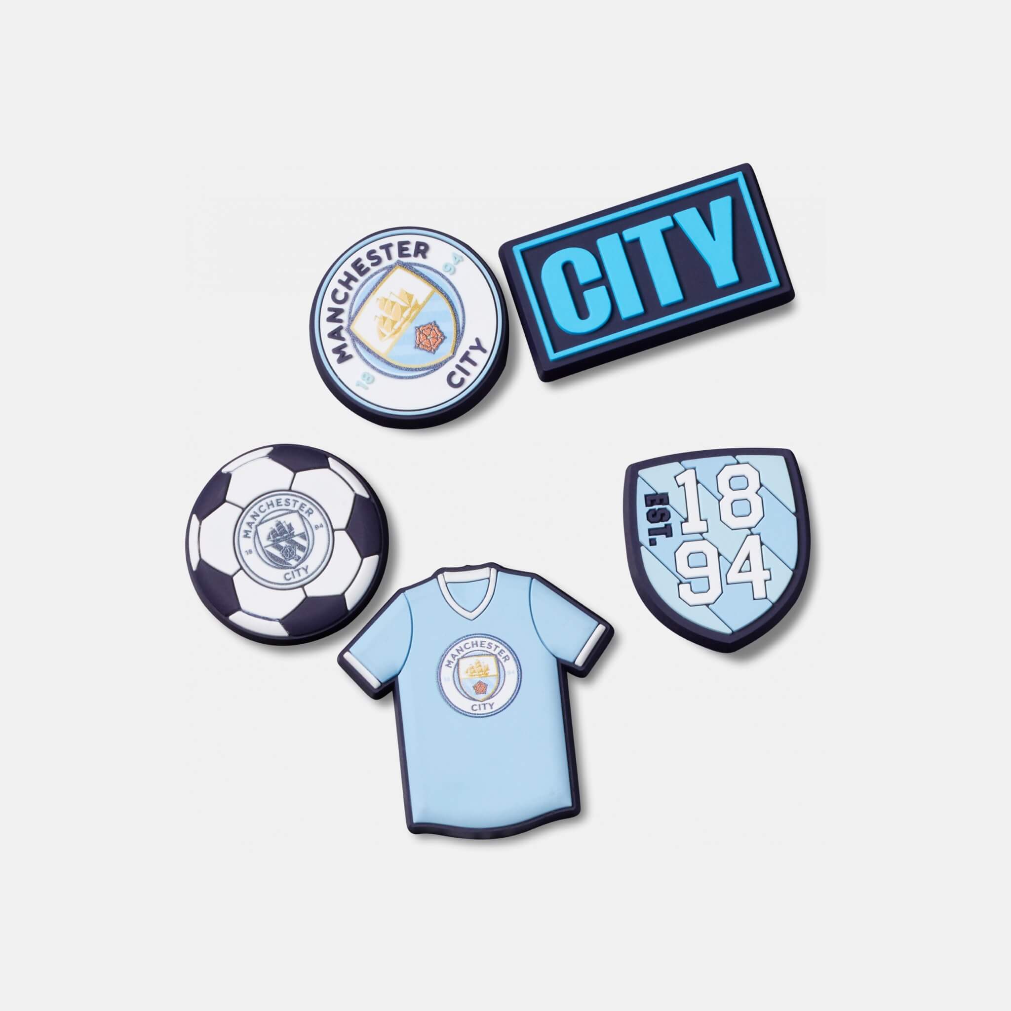 Odznáček Jibbitz – Manchester City – 5 ks