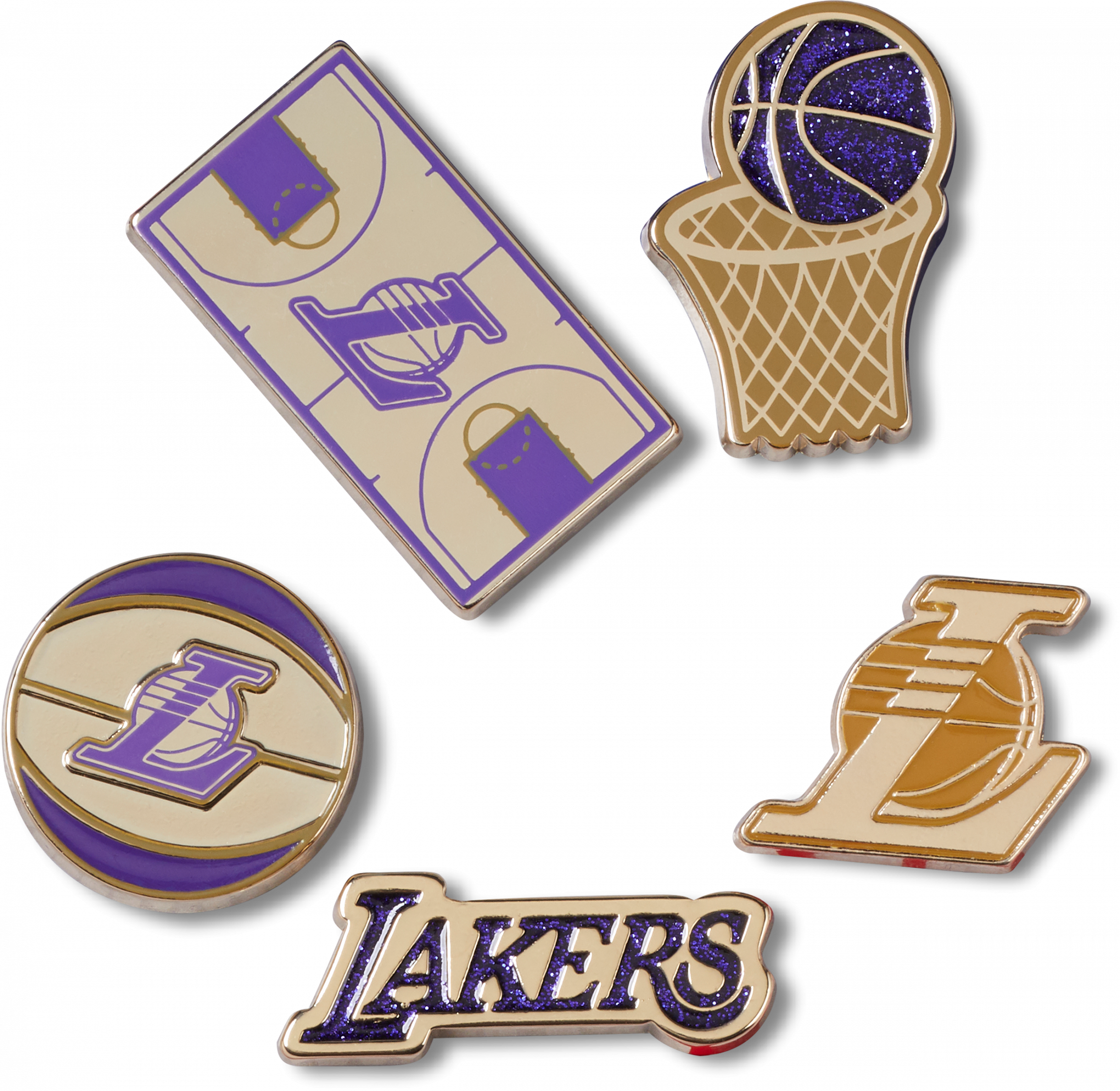 Odznáček Jibbitz – NBA LA Lakers Elevated – 5 ks