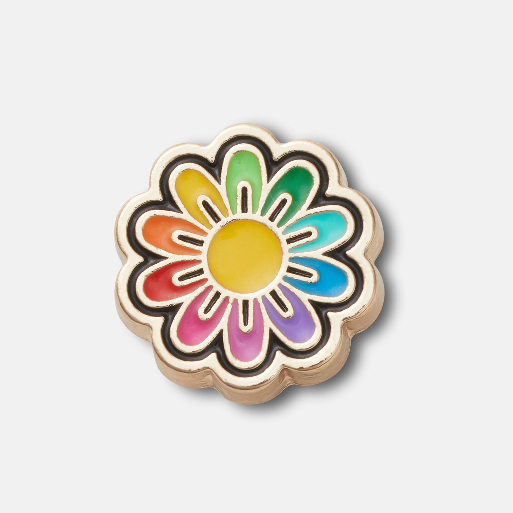 Odznáček Jibbitz – Festival Gold Rainbow Daisy