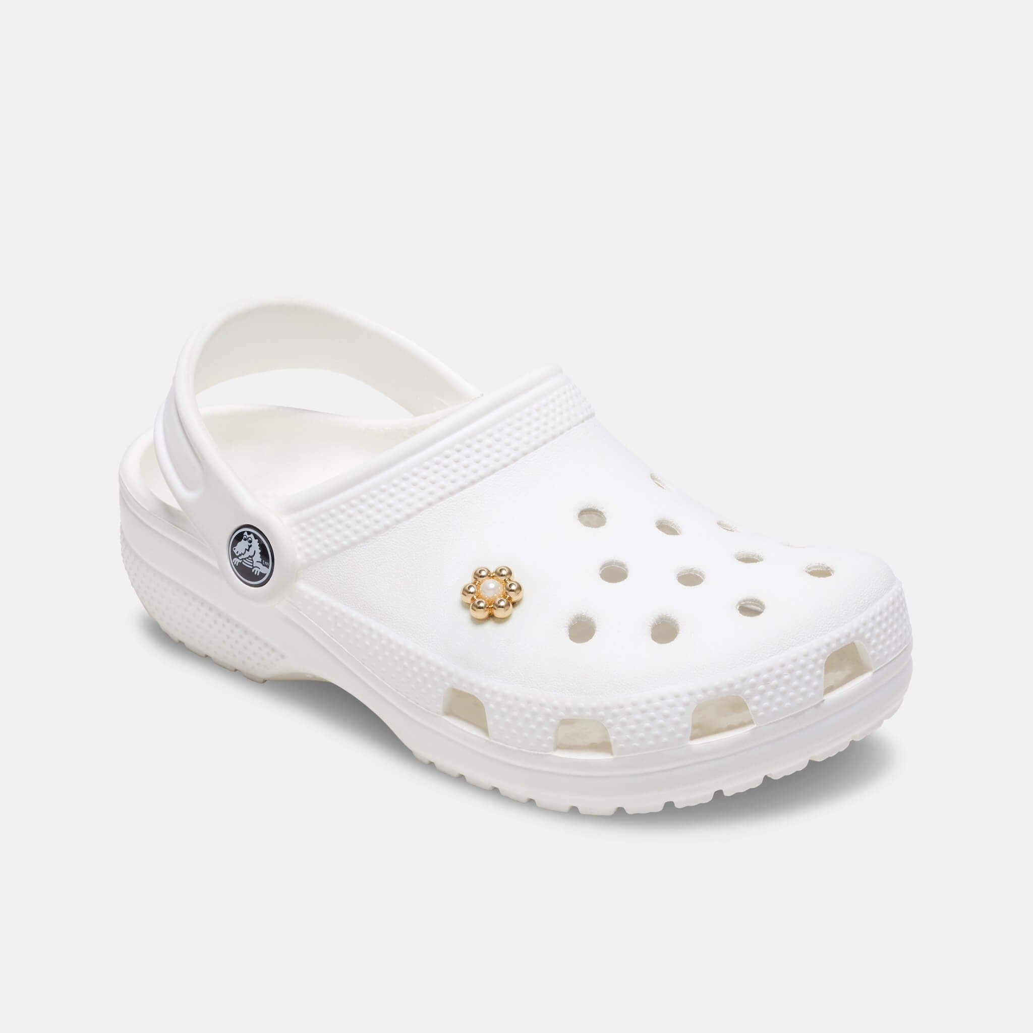 Odznáček Jibbitz – Gold and Pearl Tiny Flower