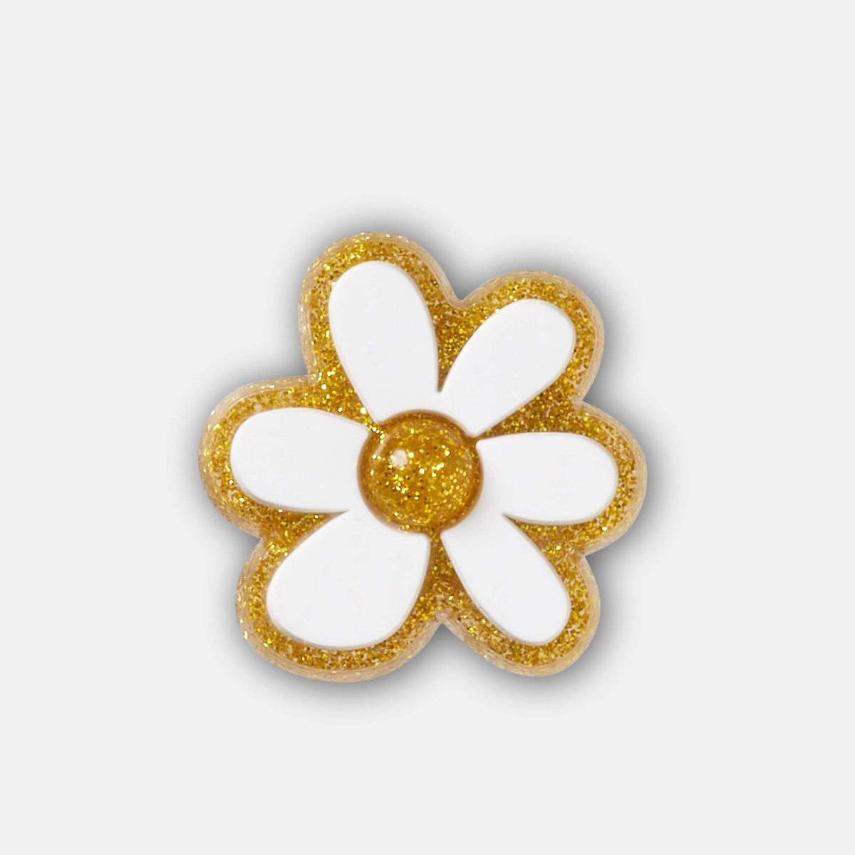 Odznáček Jibbitz – Gold and White Floral