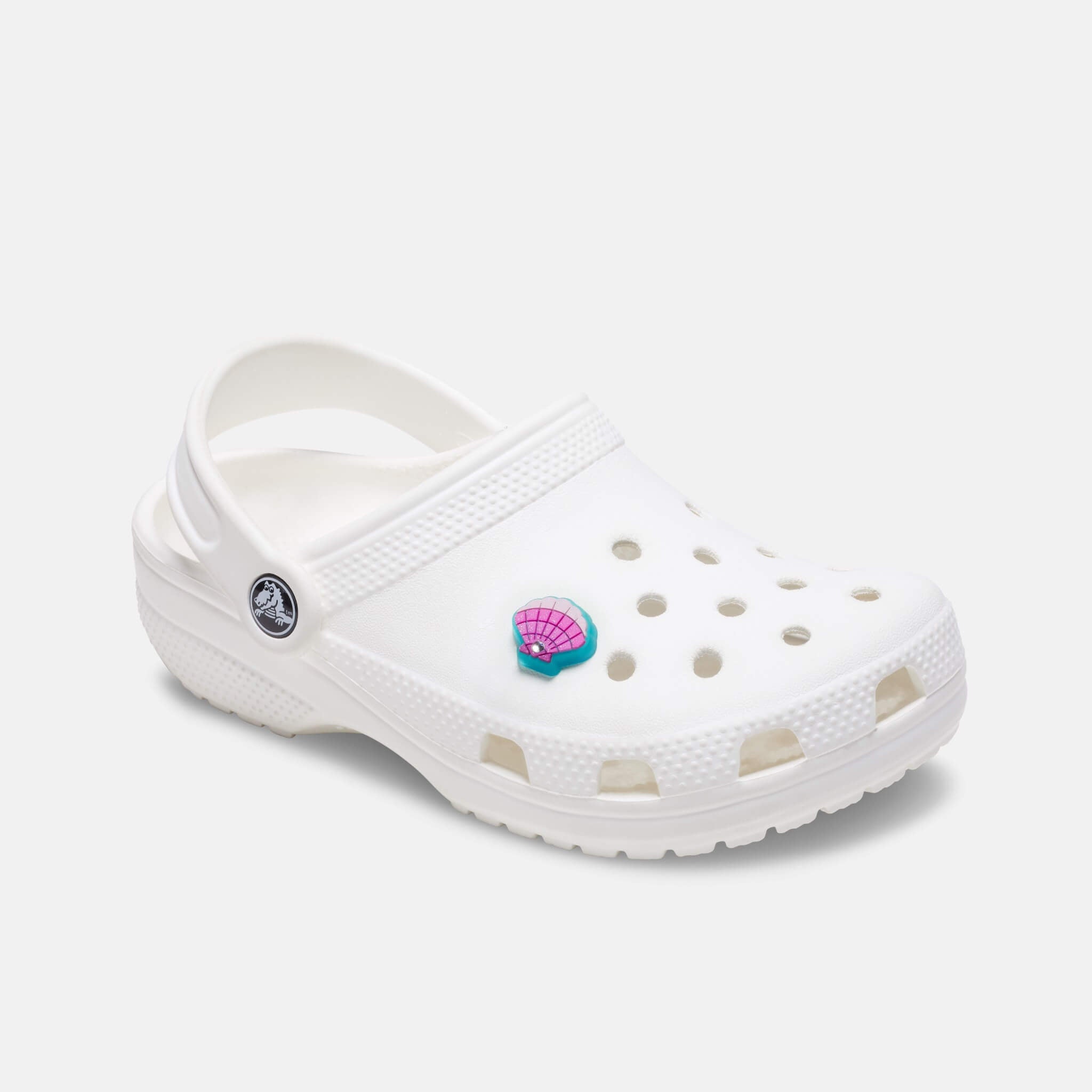 Odznáček Jibbitz – Pink Seashell with Gem