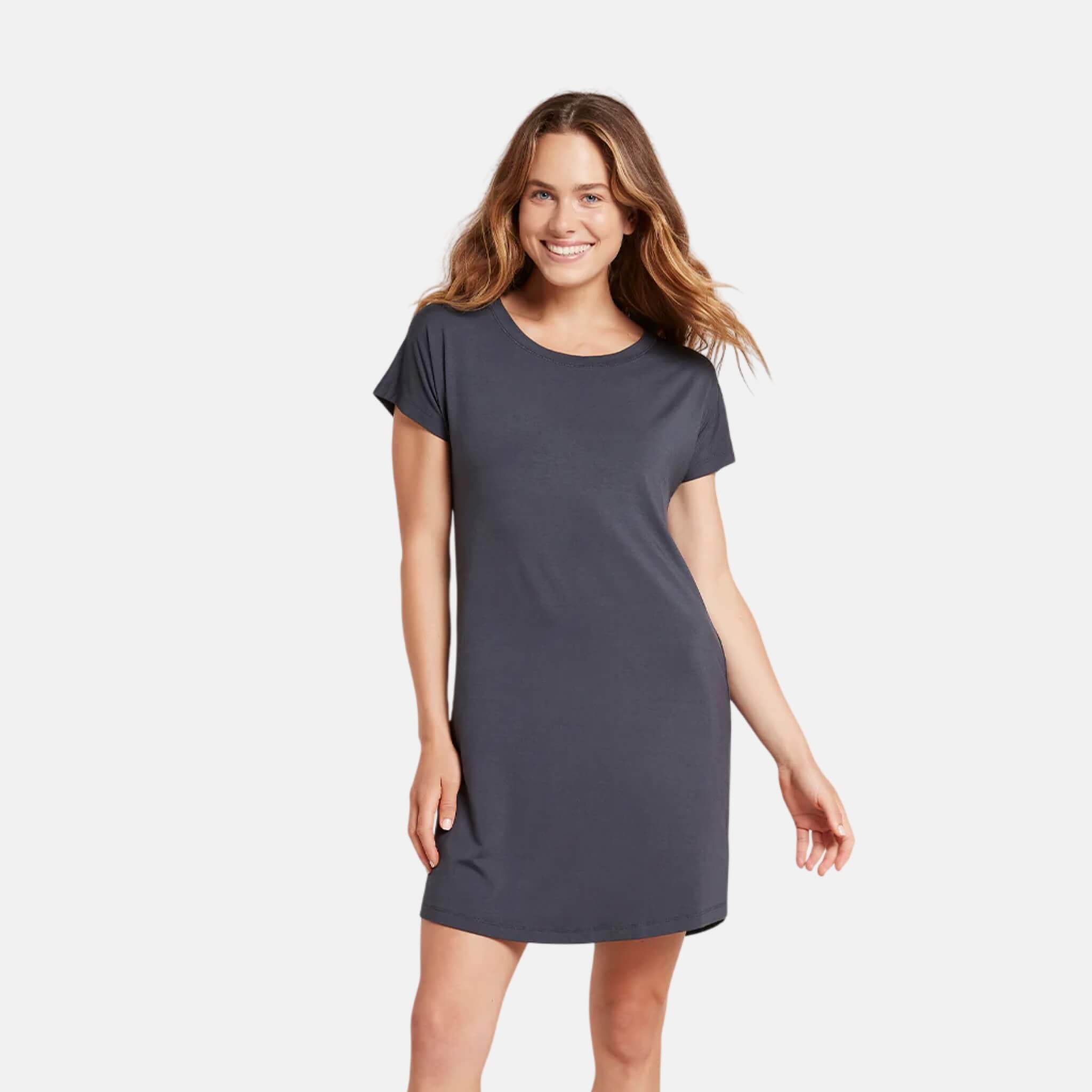 Dámská šedá noční košile Boody Goodnight Nightdress