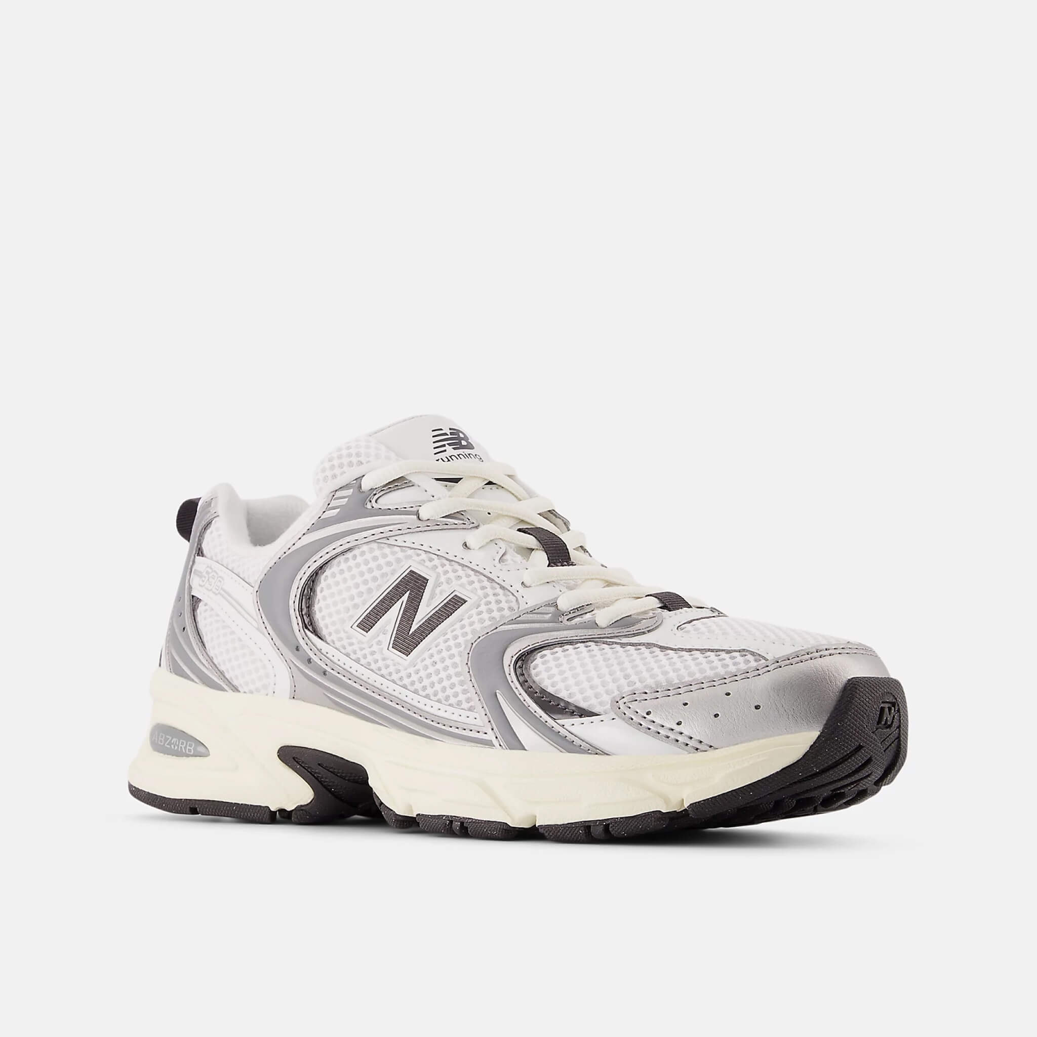 Unisex bílo-šedé volnočasové tenisky New Balance U530
