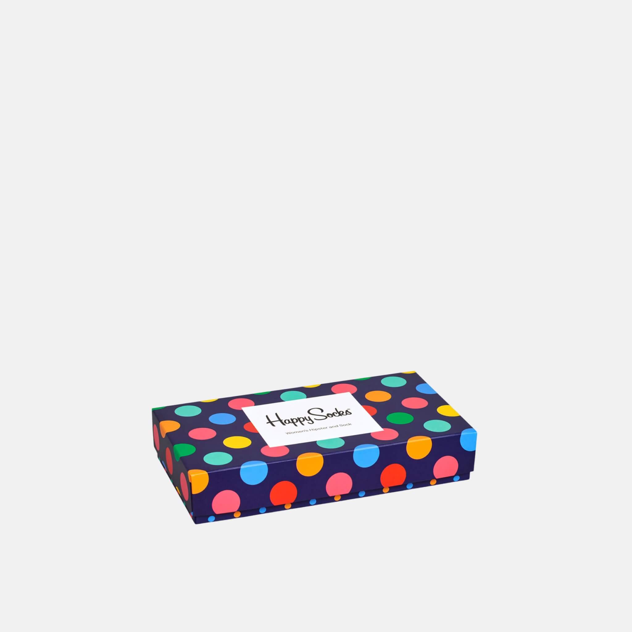 Dárkový box ponožek a kalhotek Happy Socks Combo Big Dot Blue - 2 páry