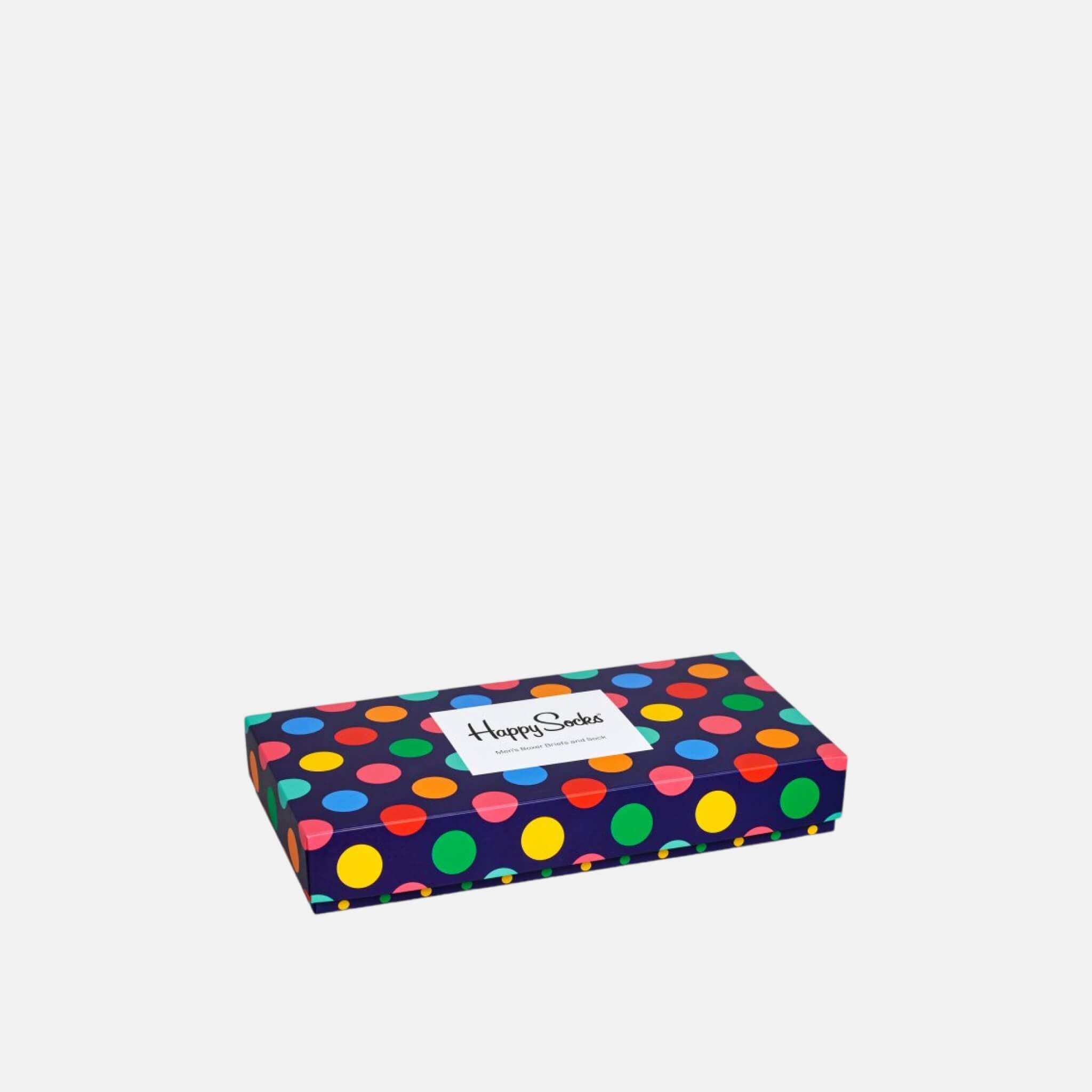 Dárkový box ponožek a boxerek Happy Socks Combo Big Dot Blue - 2 páry