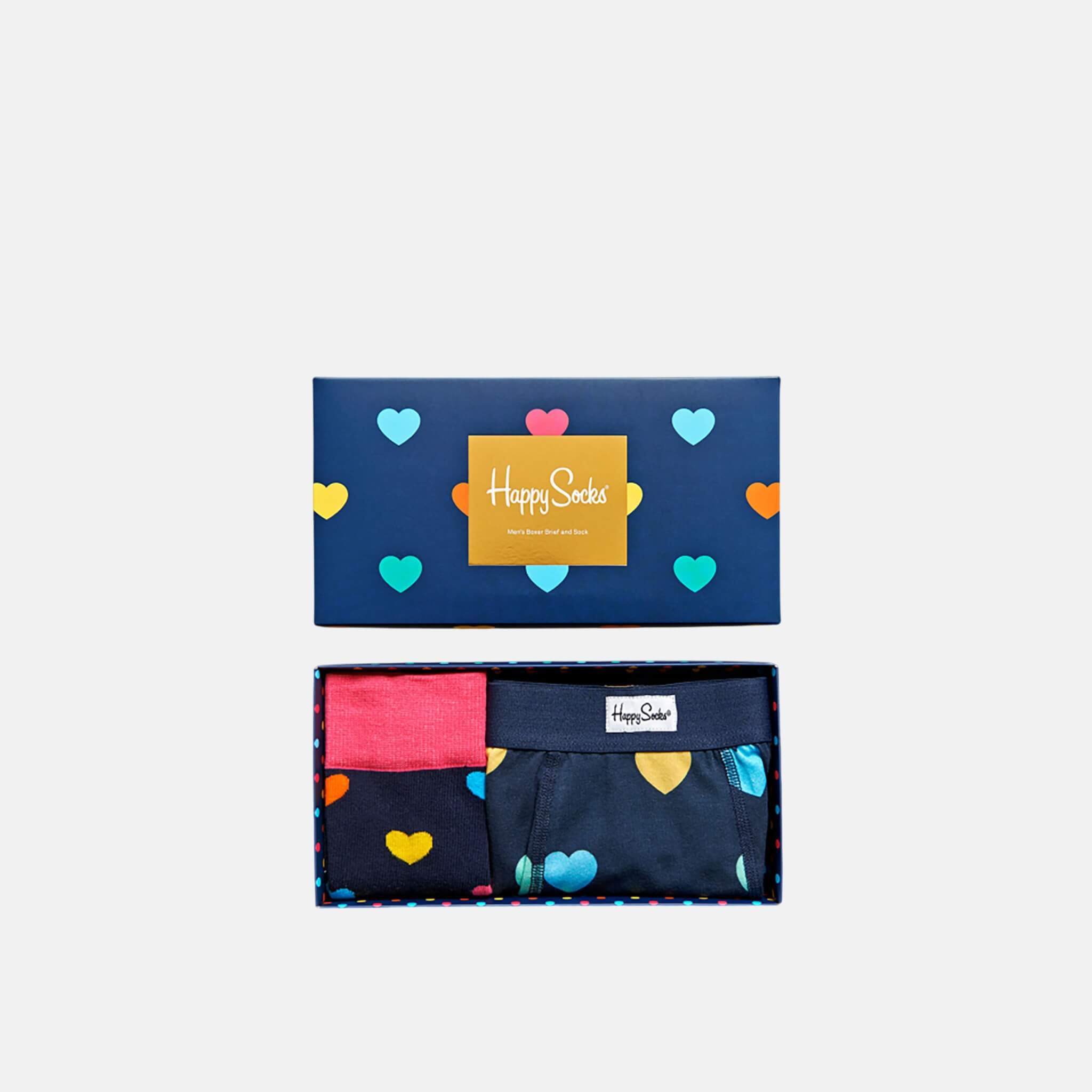 Dárkový box ponožek a trenýrek Happy Socks Valentine - 2 páry