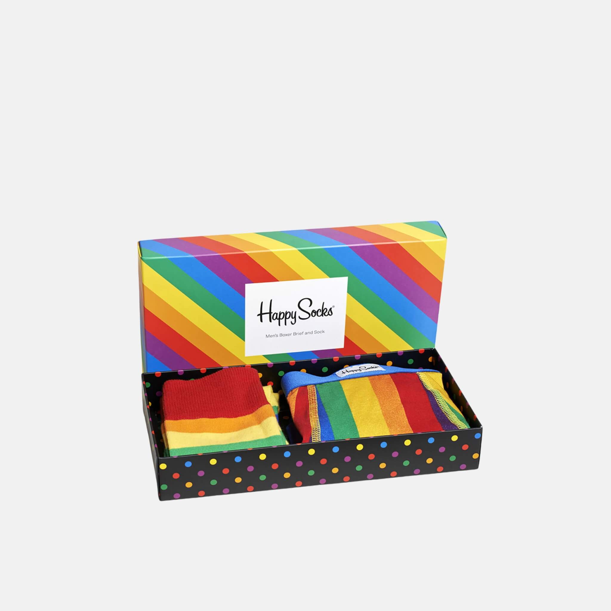 Dárkový box ponožek a boxerek Happy Socks Pride - 2 páry