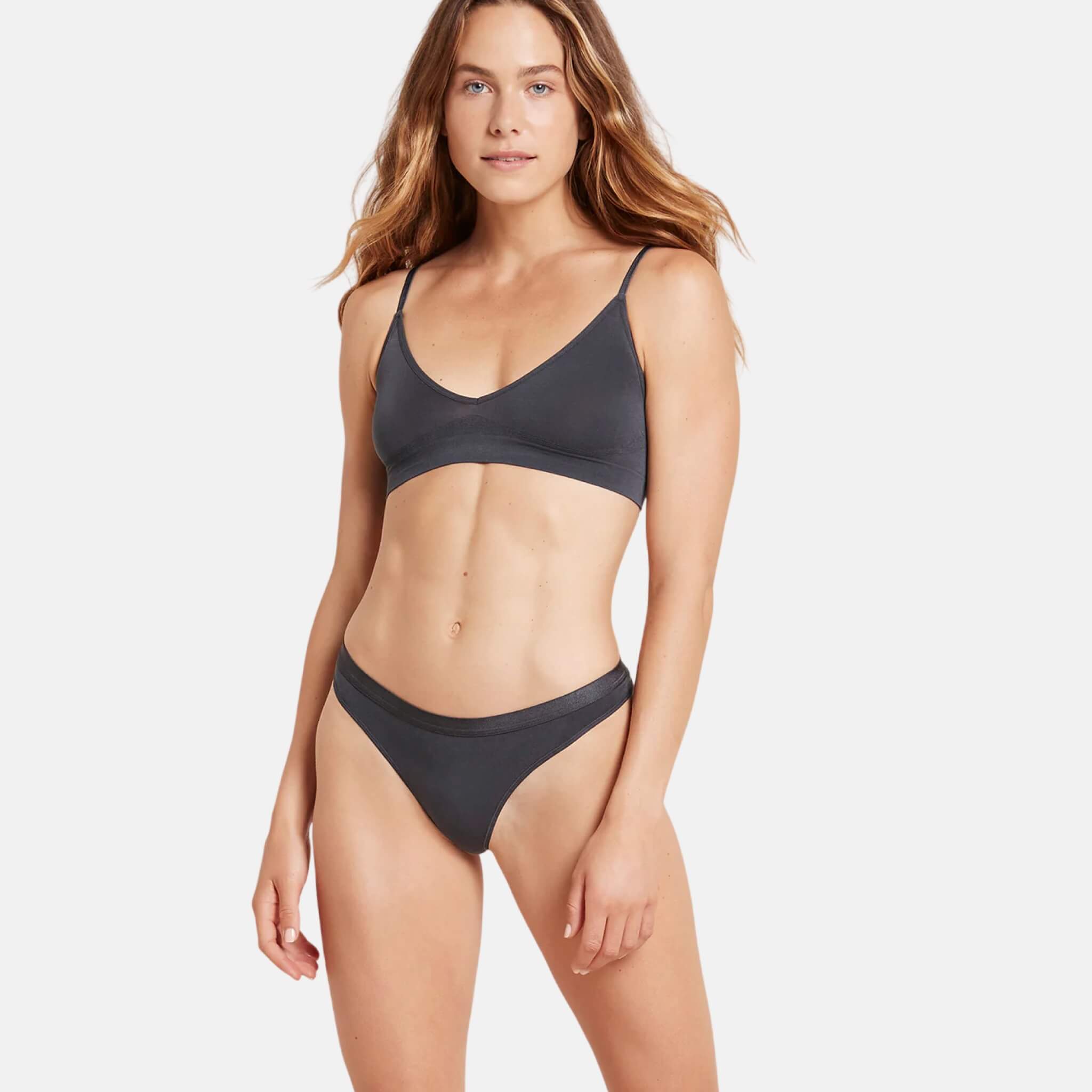 Šedé kalhotky Boody Lyolyte G-String