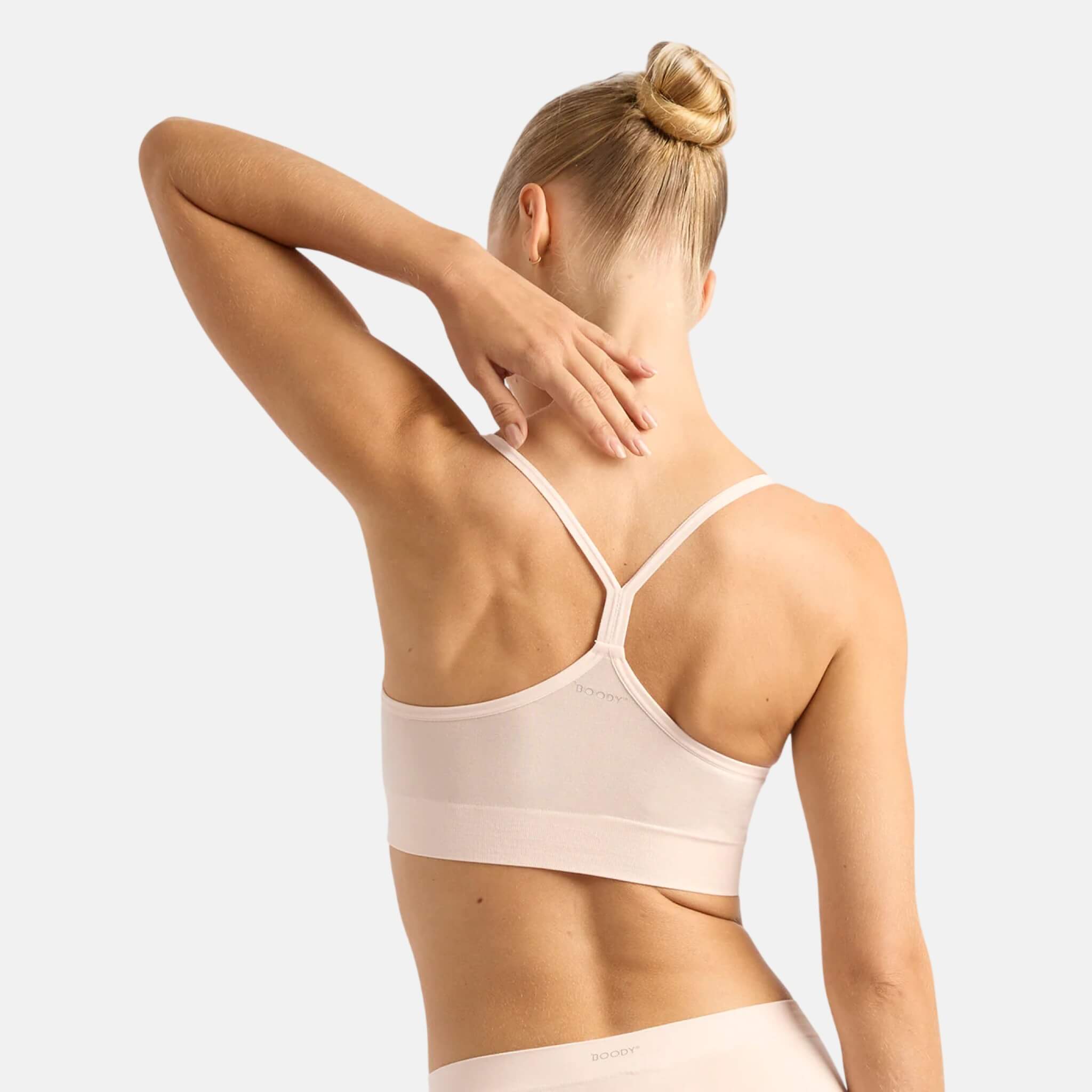 Růžová podprsenka Boody Lyolyte Racerback Bra