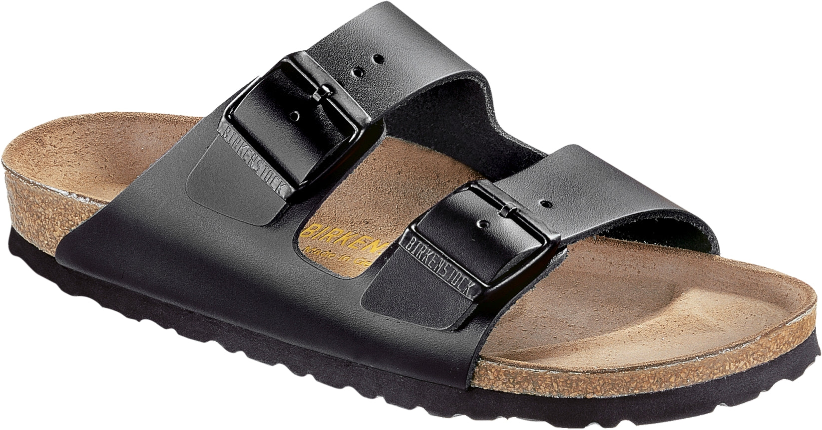 Černé Narrow pantofle Birkenstock Arizona Leather
