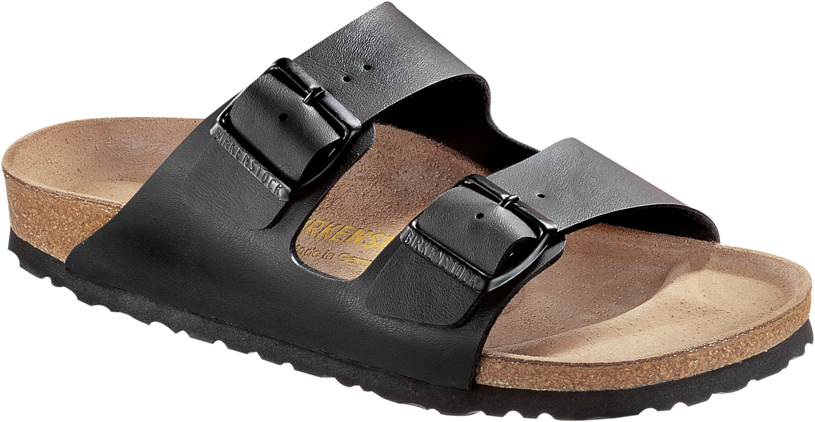 Černé Regular pantofle Birkenstock Arizona Leather