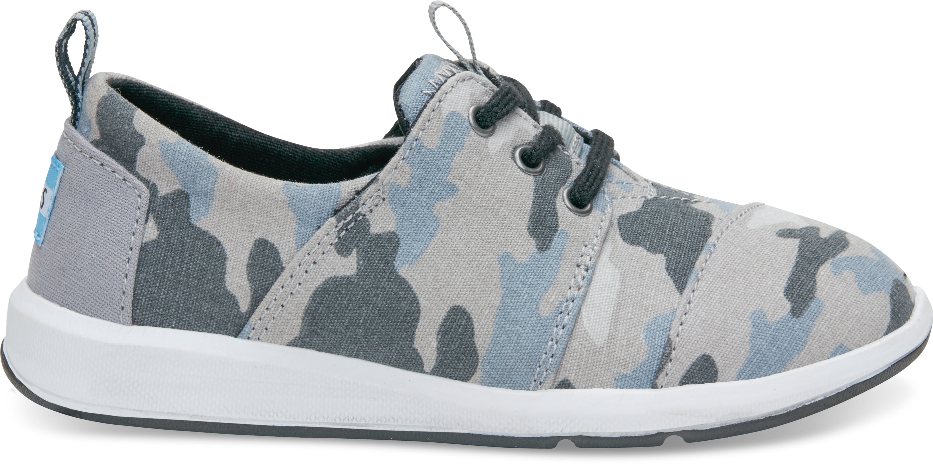 Dětské šedo-modré tenisky TOMS Camo Youth Del Rey