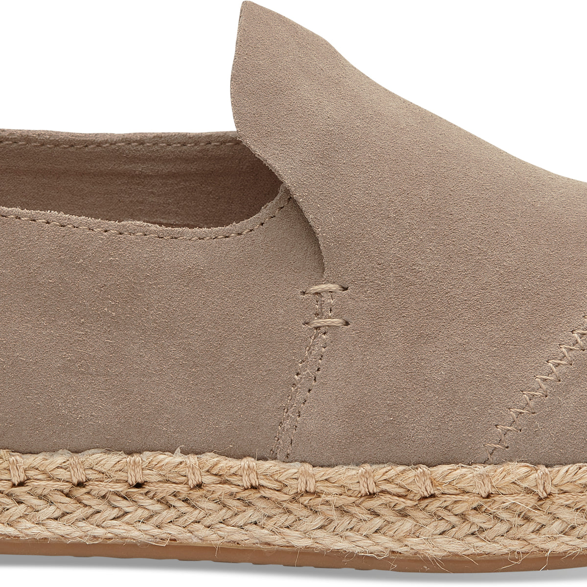 Desert taupe suede women's deconstructed alpargatas top