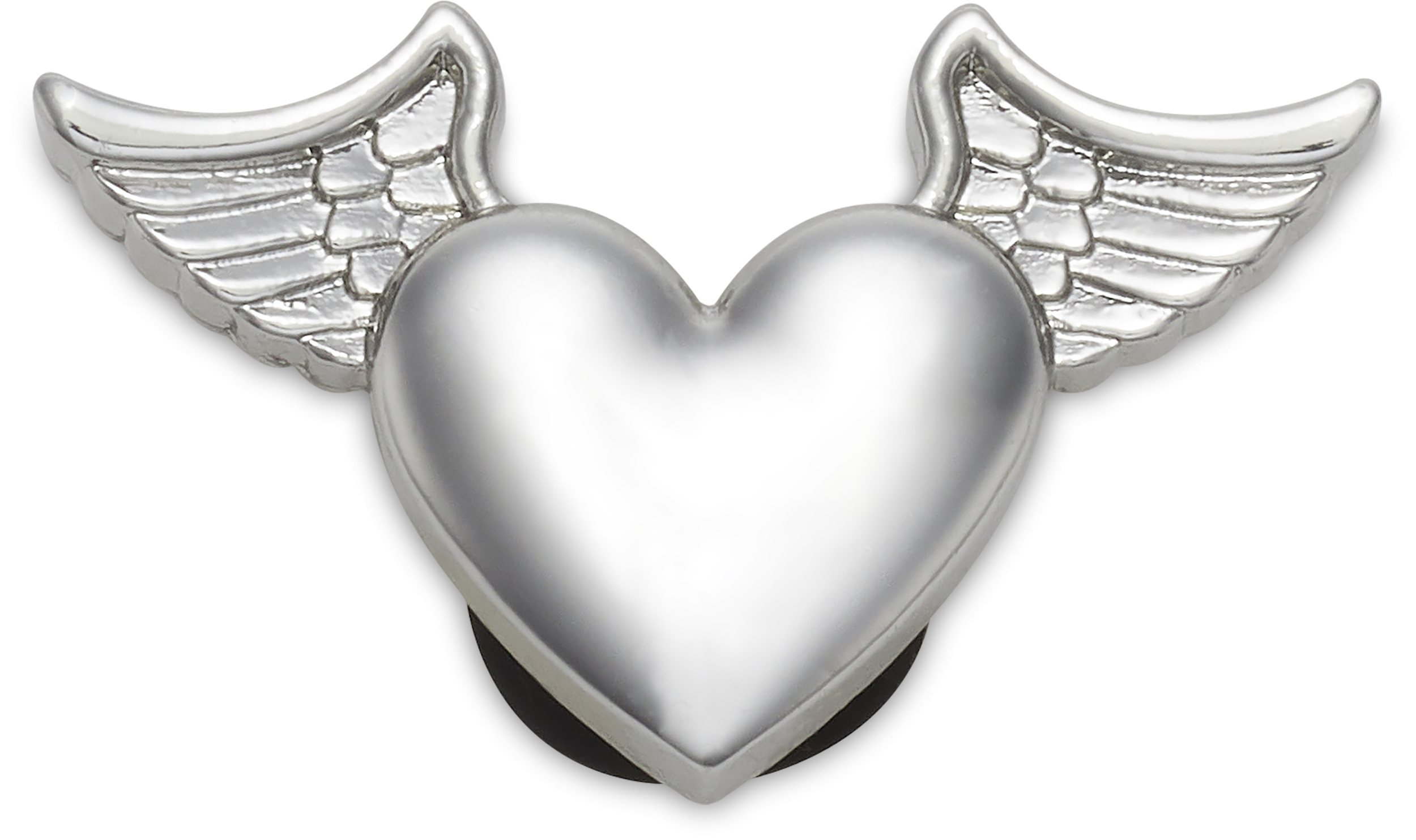 Odznáček Jibbitz - Silver Metal Heart and Wings