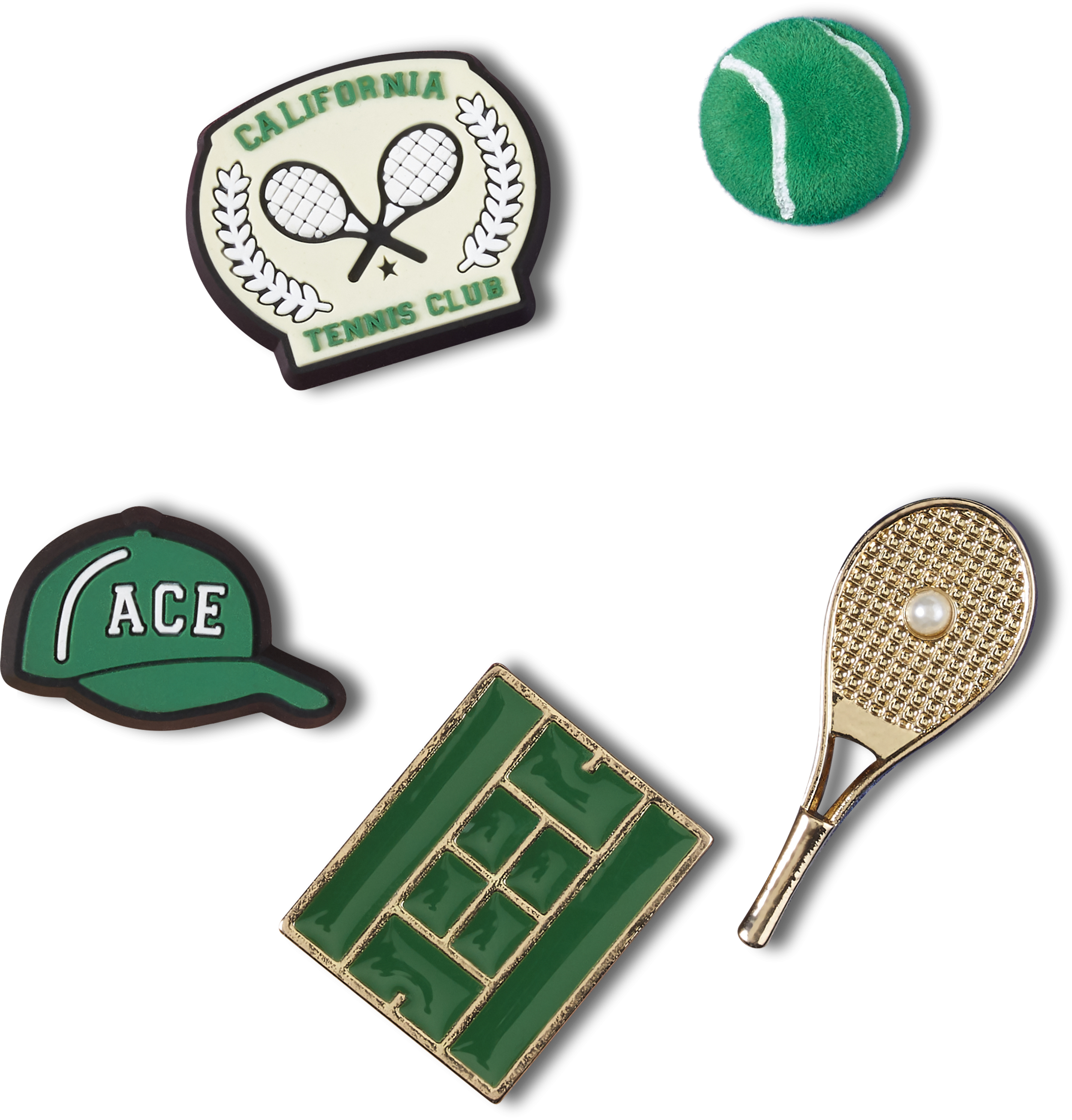 Odznáčky Jibbitz - Tennis Ace - 5 ks